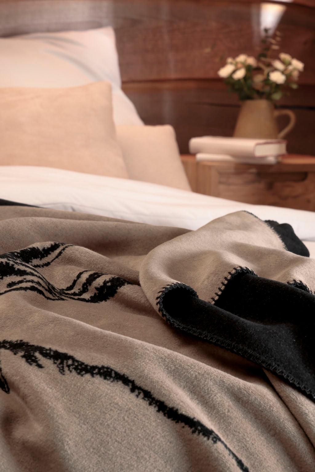 Plaid Reversibile in Caldo Cotone DEER Soggiorno Borbo