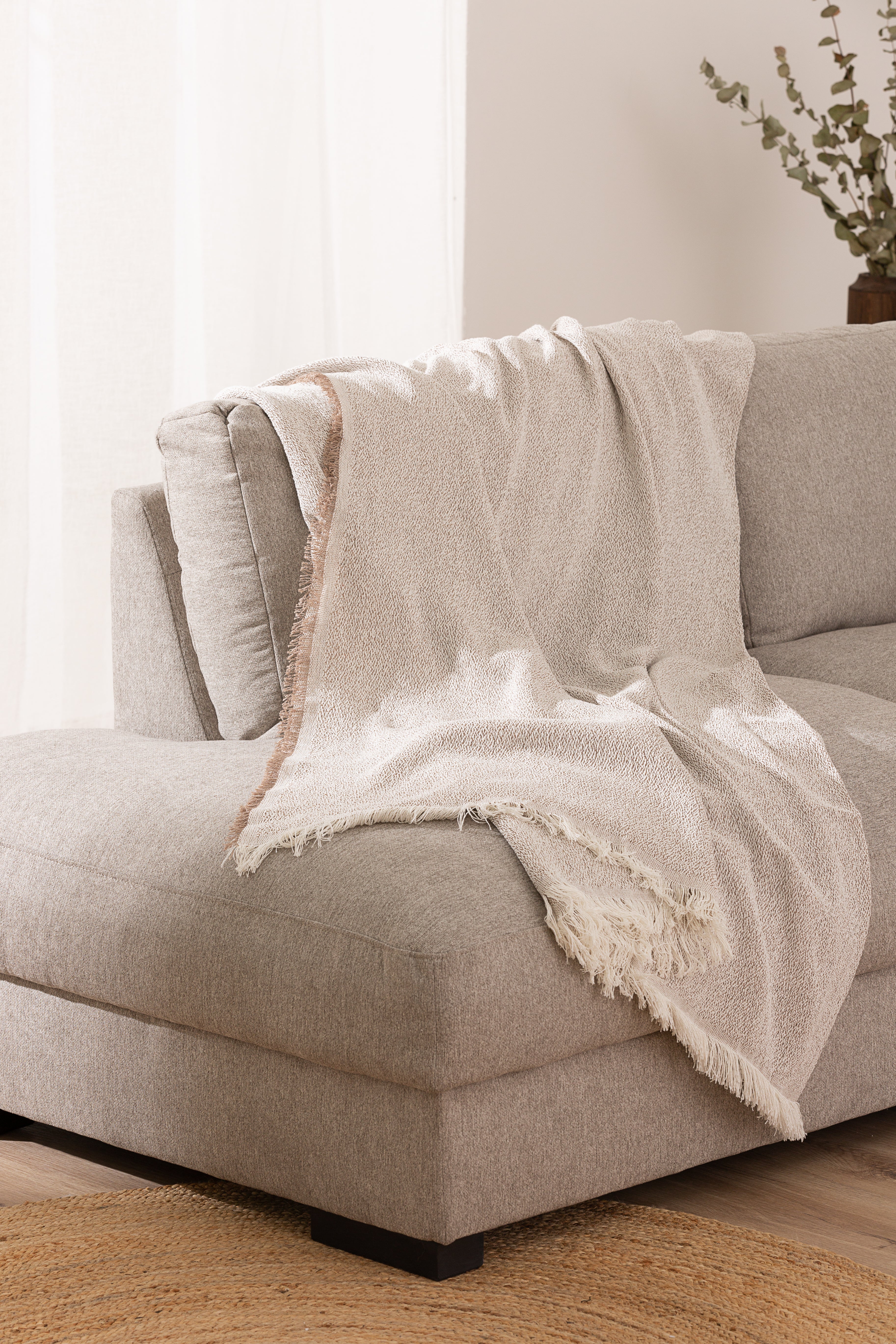 Telo Copritutto Cotone Sale Pepe Namibia Soggiorno Belmarti 230 x 260 Corda