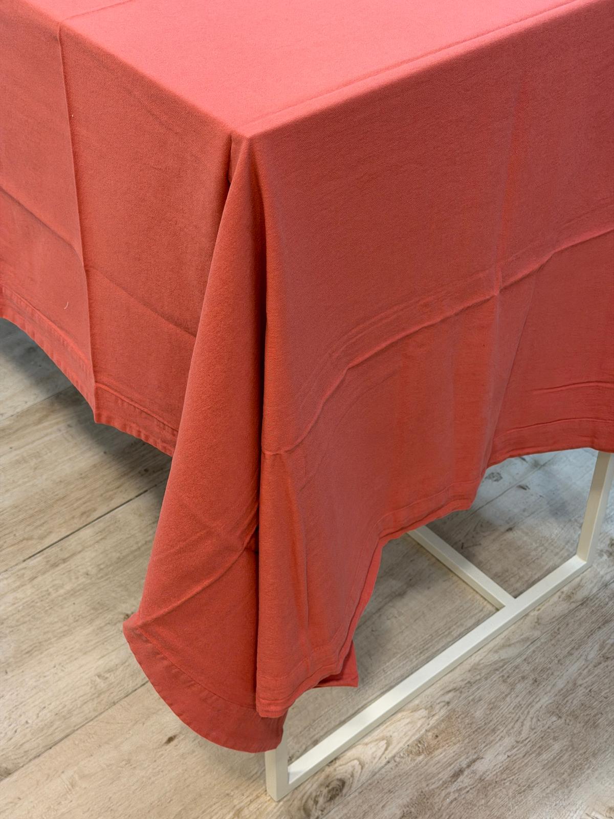 POPUP - Tovaglia Stone Washed PANAMA Cucina Moreali Tessile Casa 140 x 180 Pepe Rosa