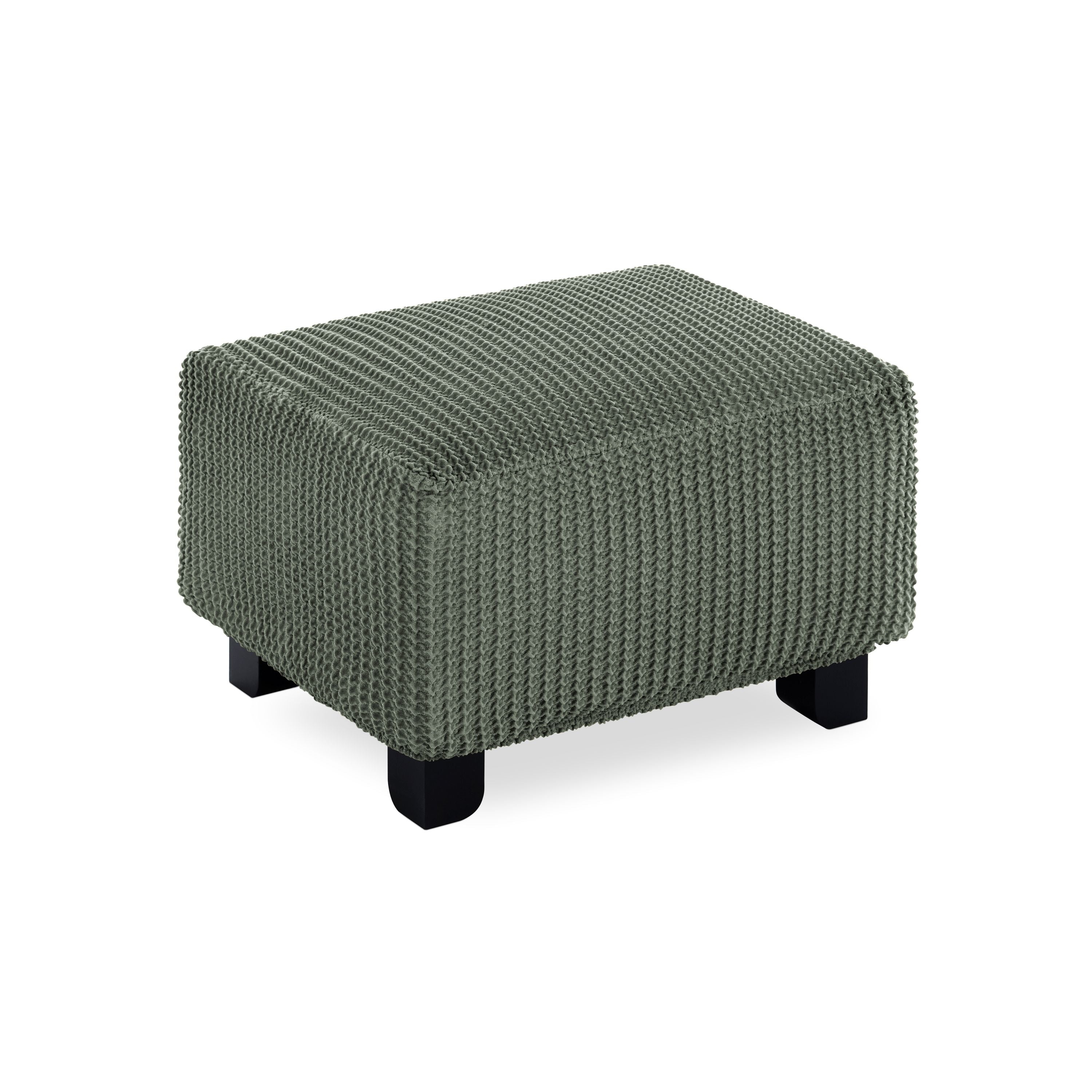 Copri Puff Multi-Stretch Soggiorno Belmarti Piccolo 40-65 cm Verde