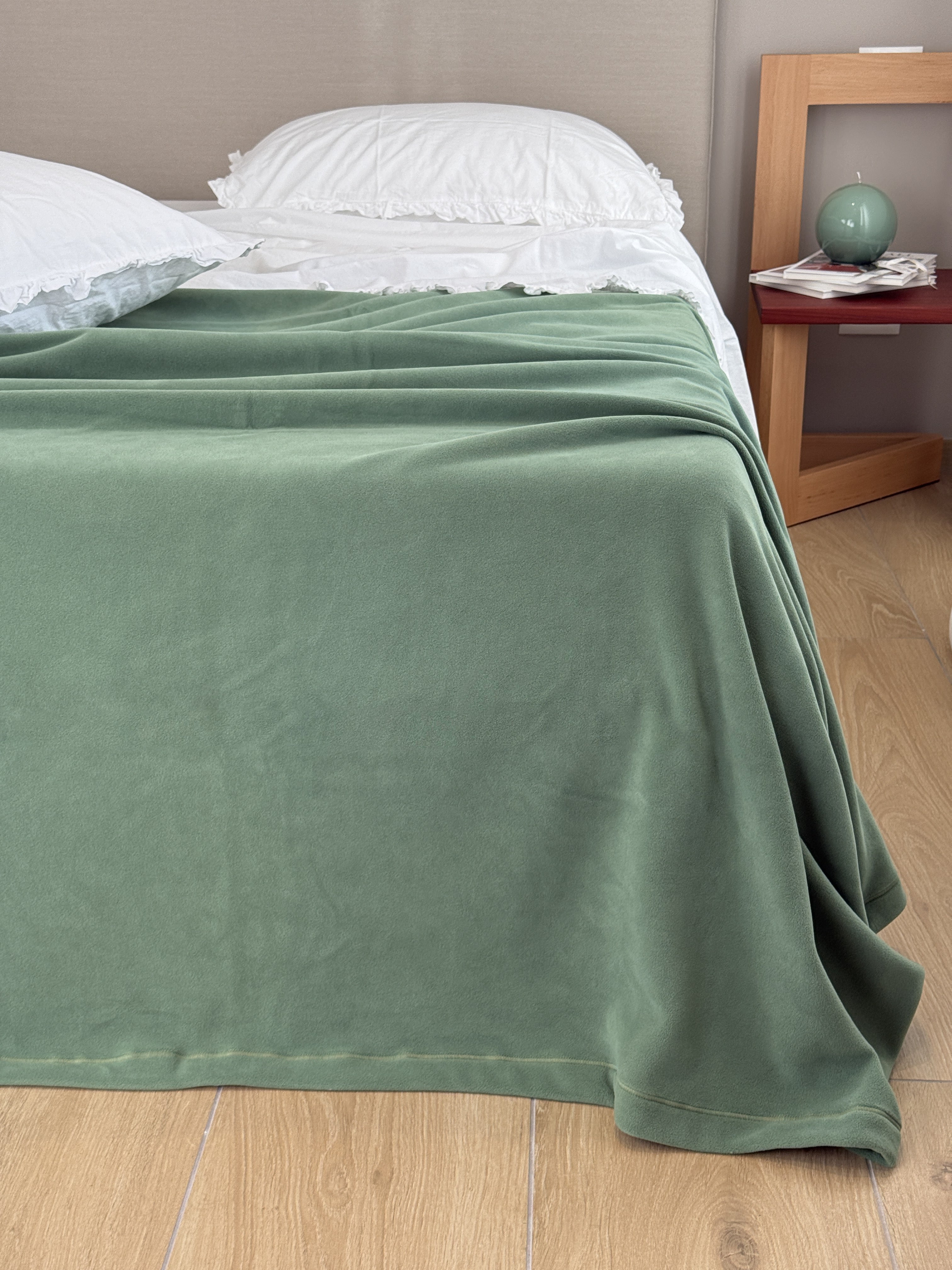 Coperta Pile Battuto ABBRACCIO Soggiorno Moreali Tessile Casa Plaid/Coperta 160 x 210 Verde