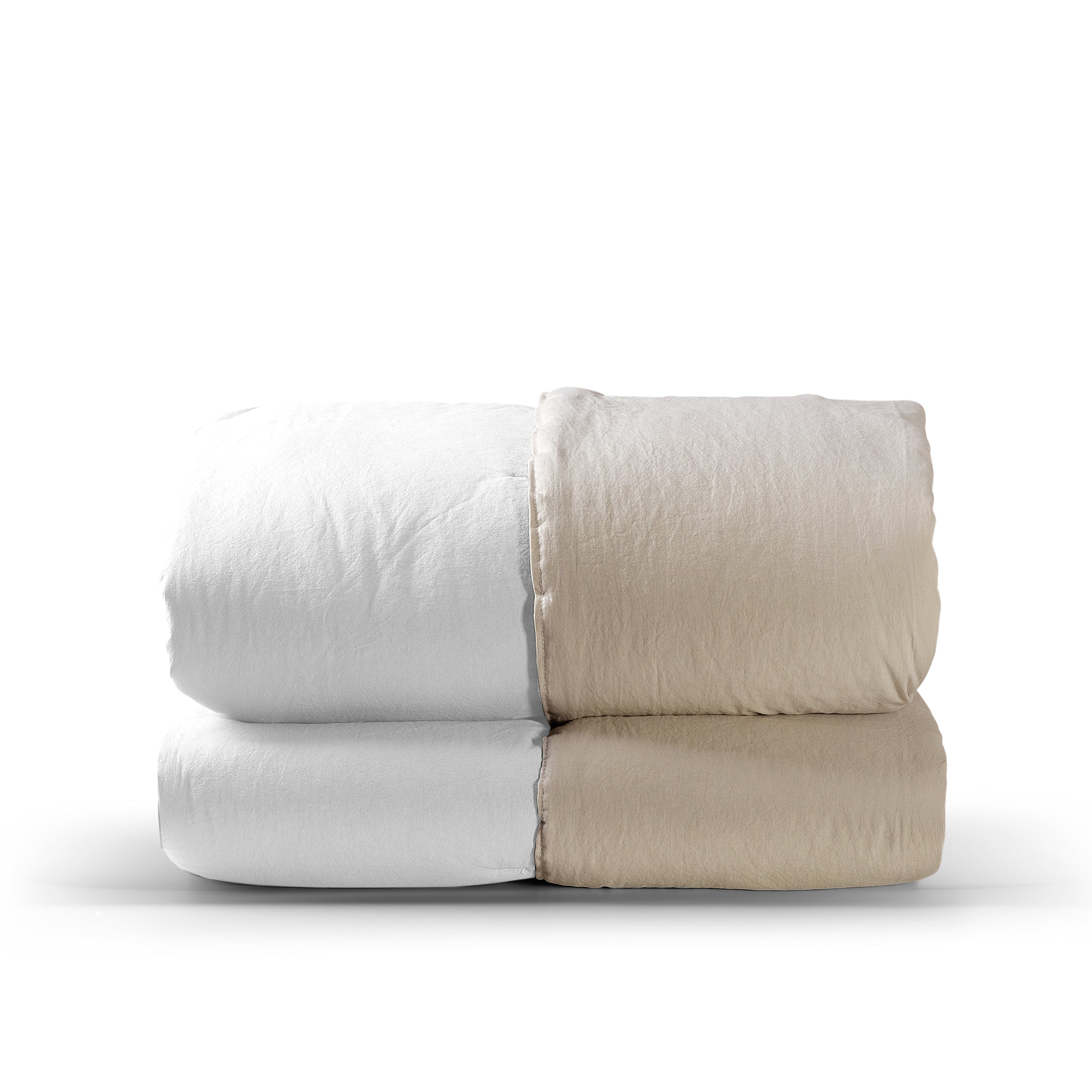 Trapuntino No-Stiro DOUBLE CENTO Letto Moreali Tessile Casa Matrimoniale 270 x 270 Corda/Bianco