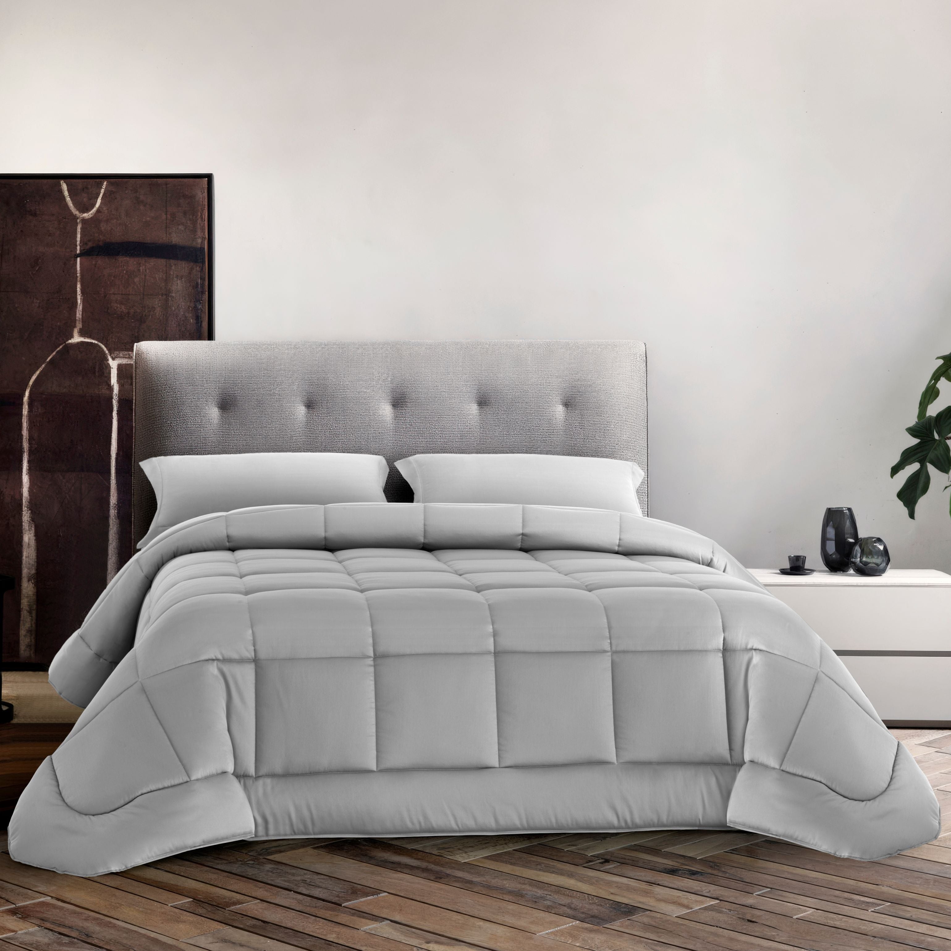 Trapunta Raso 300TC LUXURY Letto Moreali Tessile Casa 270 x 270 Perla