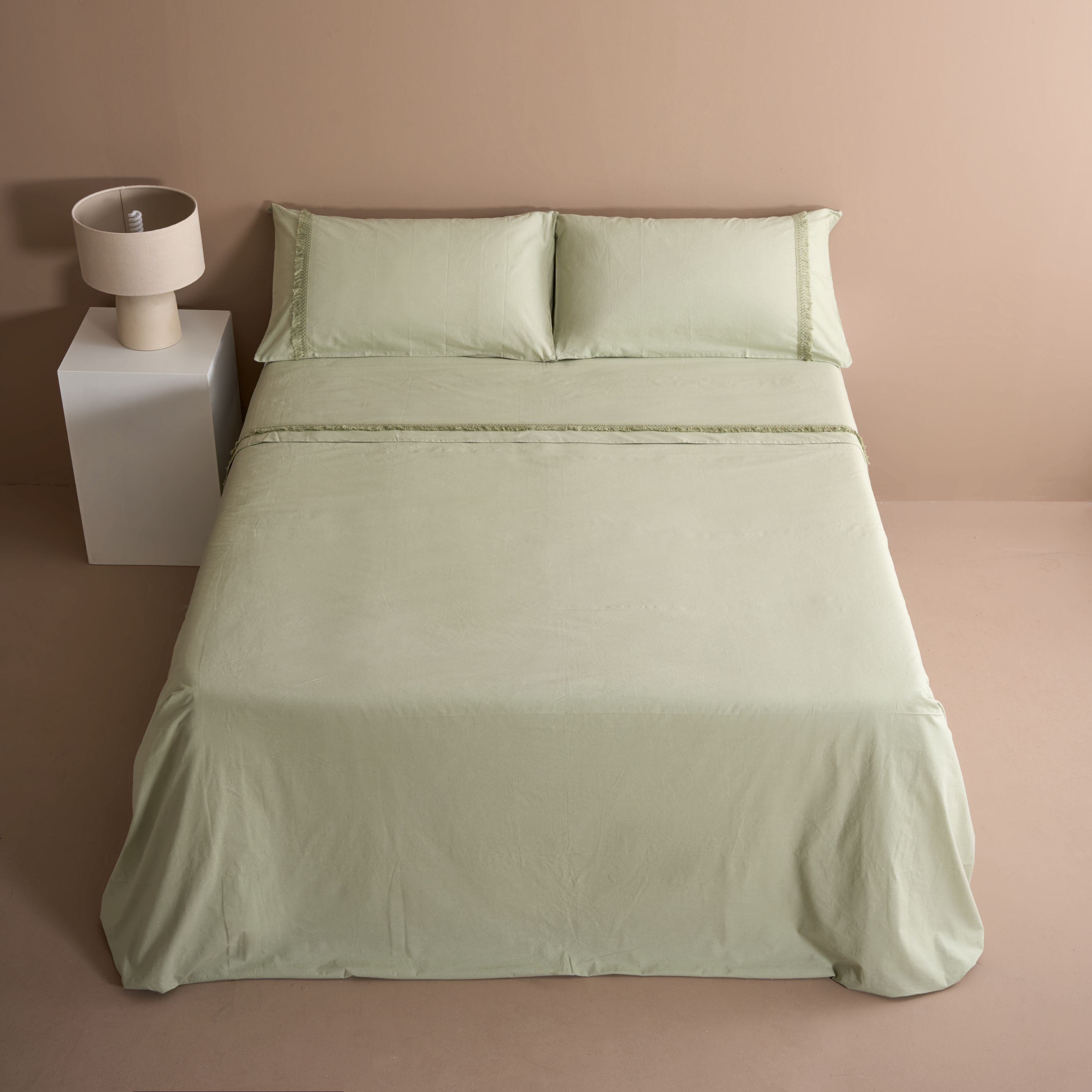 Parure Lenzuola No-Stiro Pizzo DUCALE Letto Moreali Tessile Casa