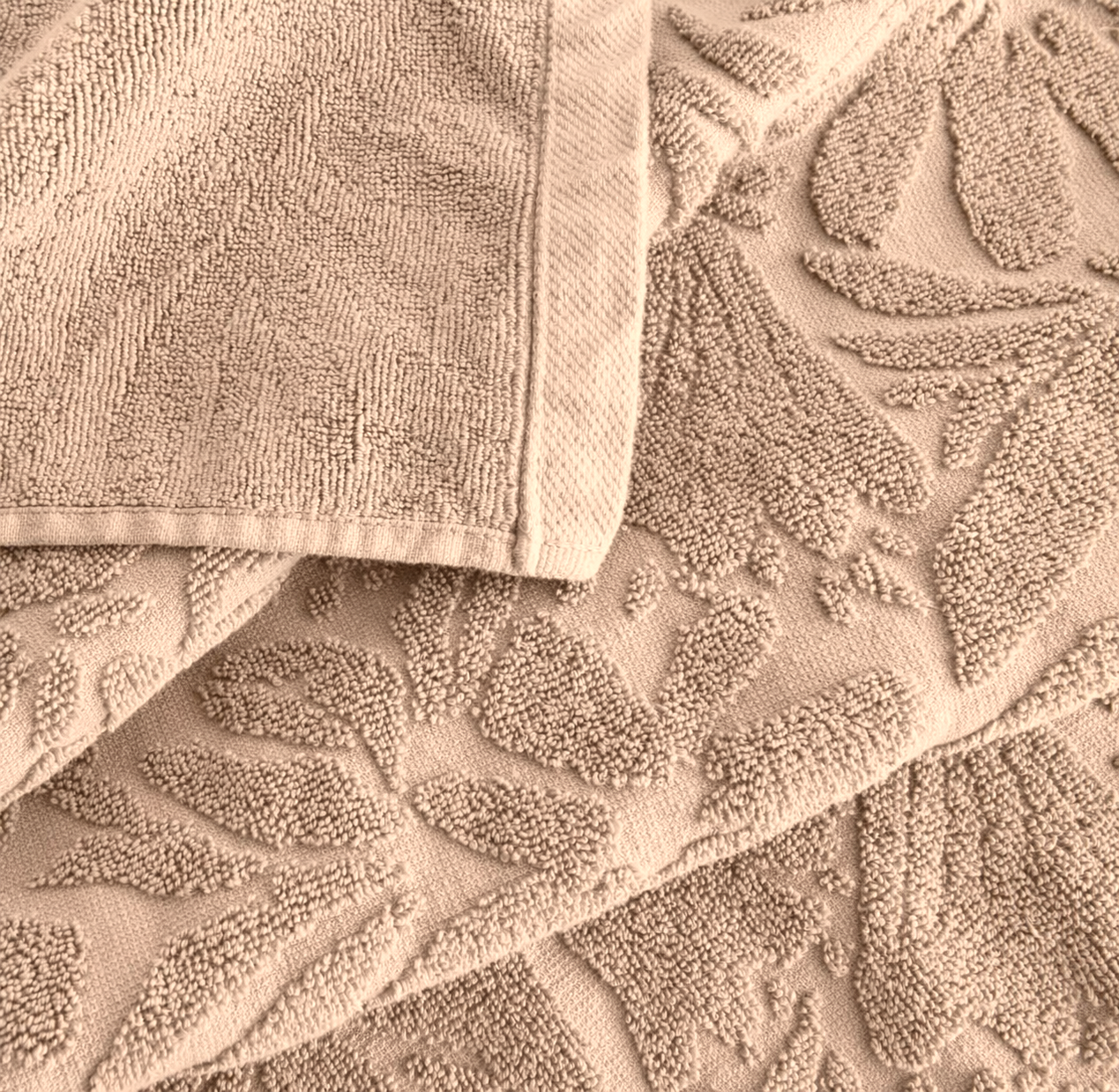Set Asciugamani Jacquard Tinto Capo FLOWERS Bagno Moreali Tessile Casa