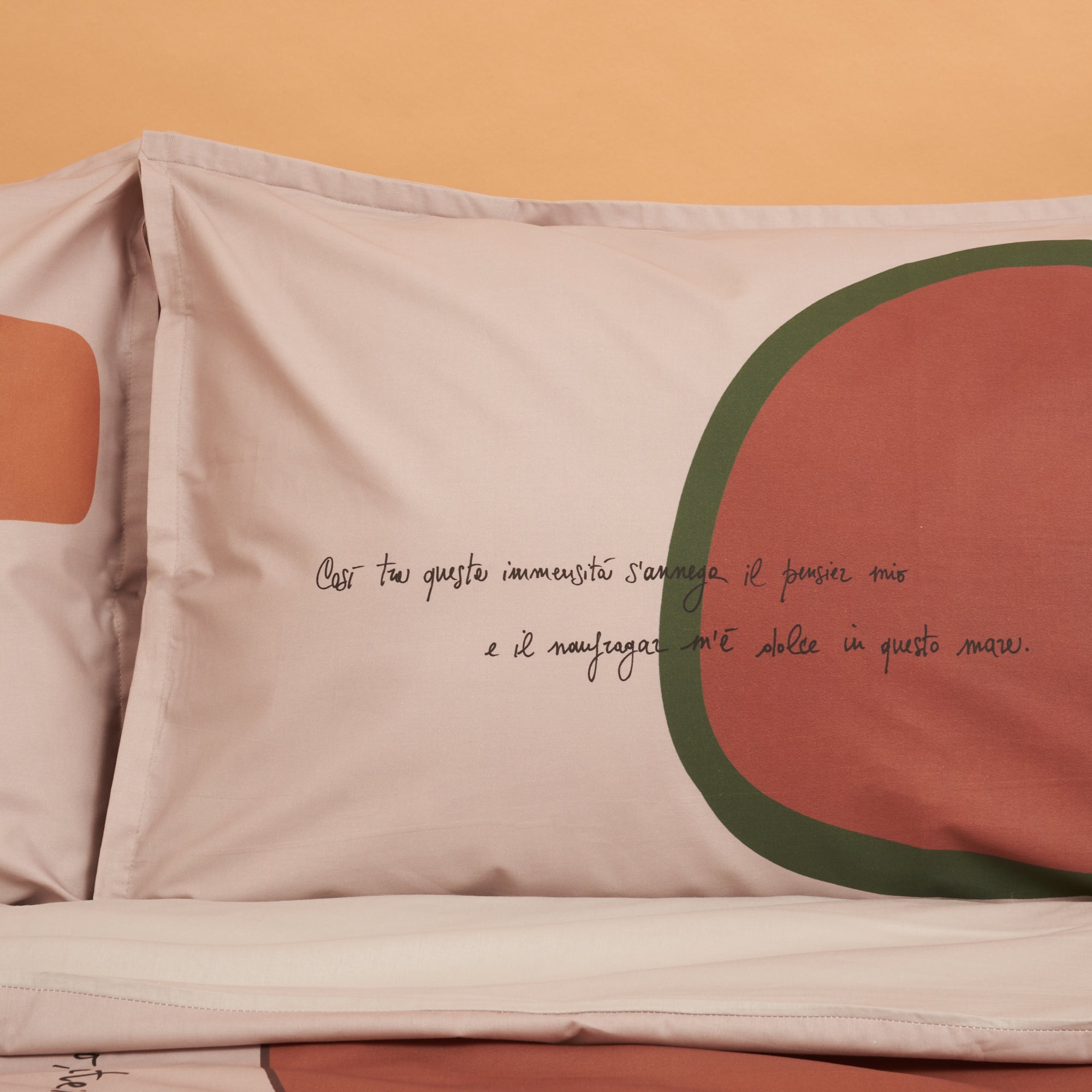 Parure Copripiumino Percalle Stampa Digitale INTRUSI D'AUTORE Letto Moreali Tessile Casa