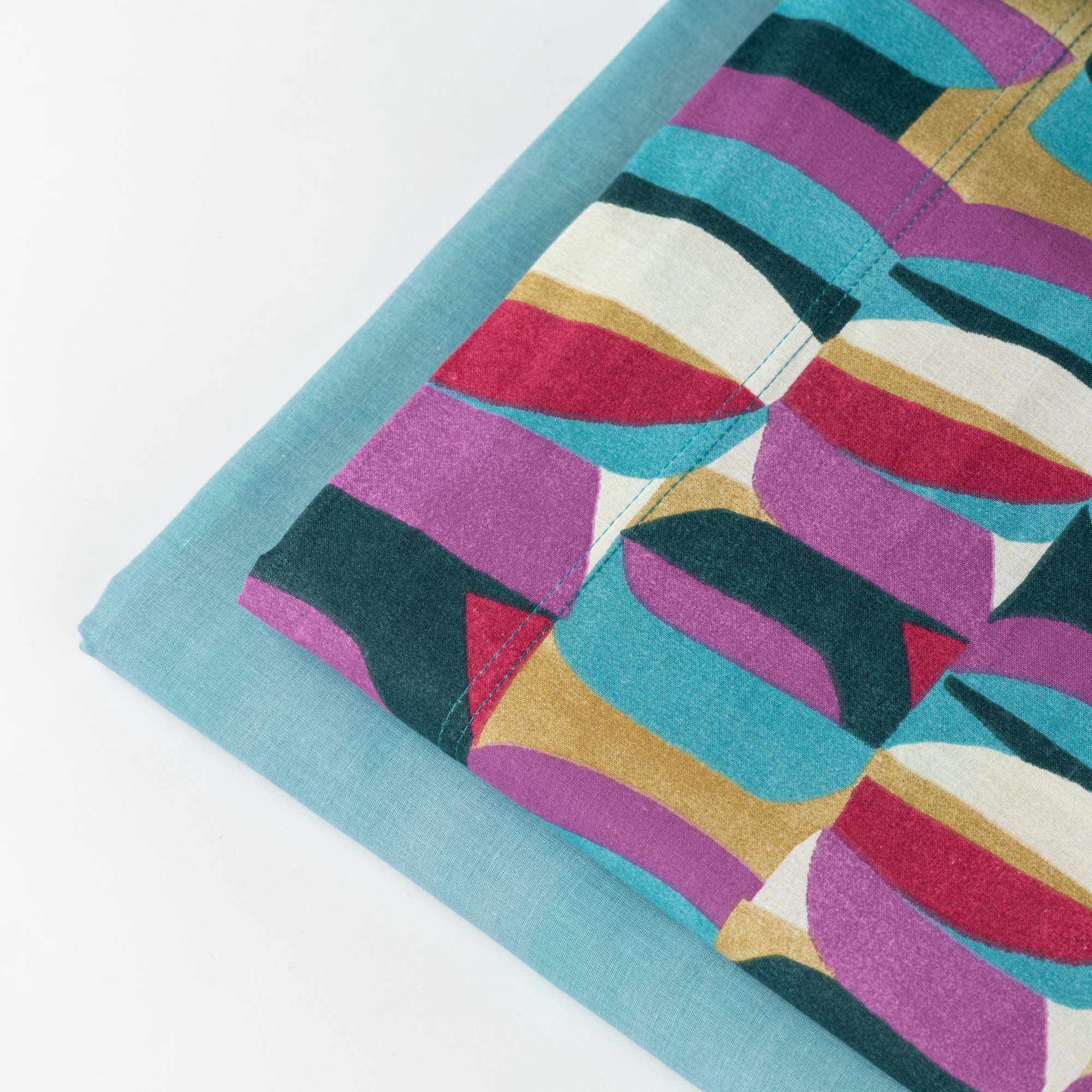 Completo Lenzuola Cotone Stampato Gin Letto Riviera