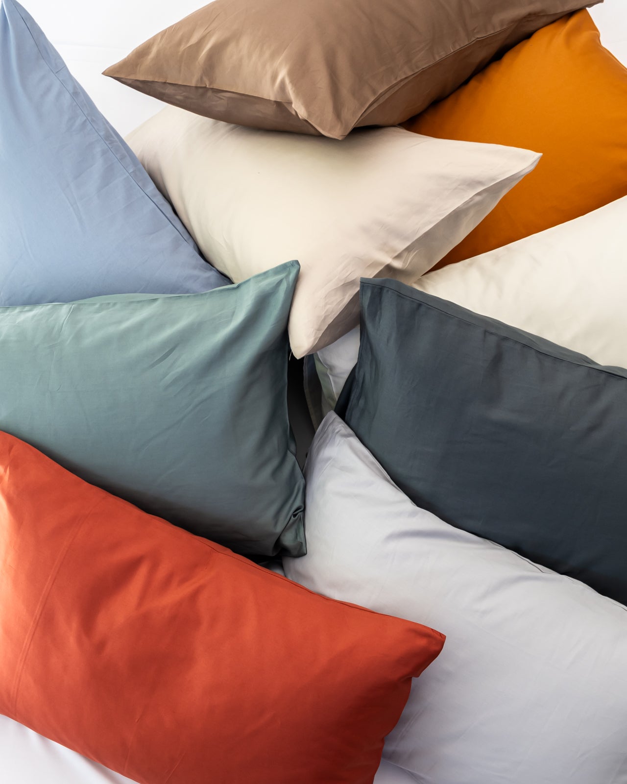 Federa Tinta Unita Raso di Cotone Letto Moreali Tessile Casa