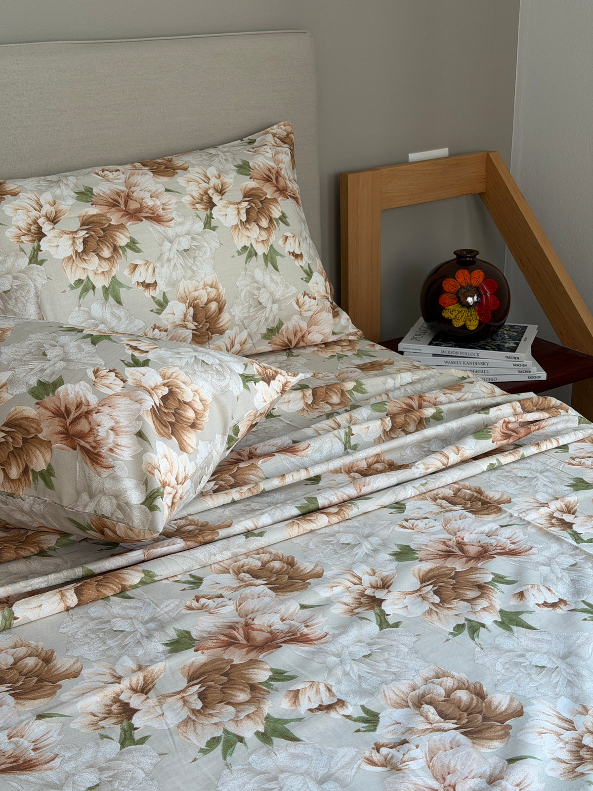 POPUP - Completo Lenzuola Cotone Stampato PEONYS