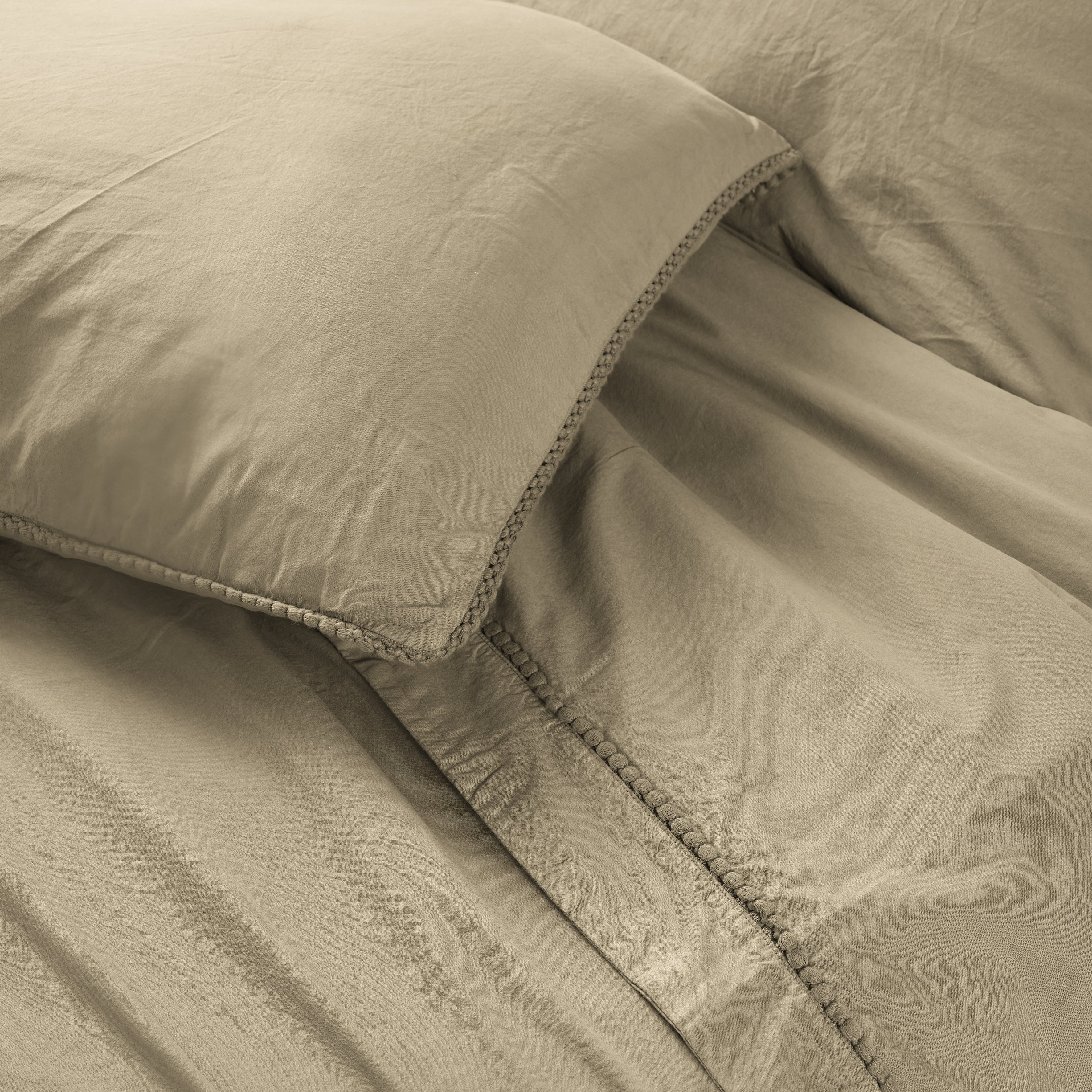 Parure Lenzuola No-Stiro PONPON Letto Moreali Tessile Casa Matrimoniale Corda