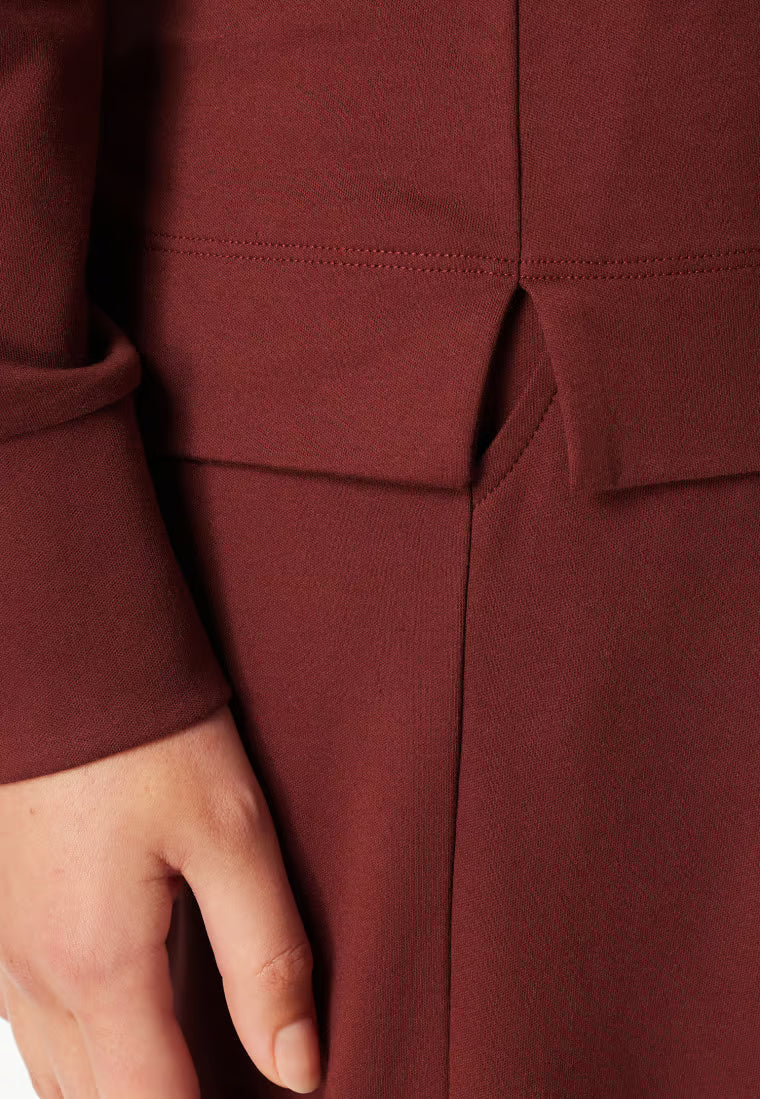 Pigiama Donna Interlock Flowers Burgundy Schiesser