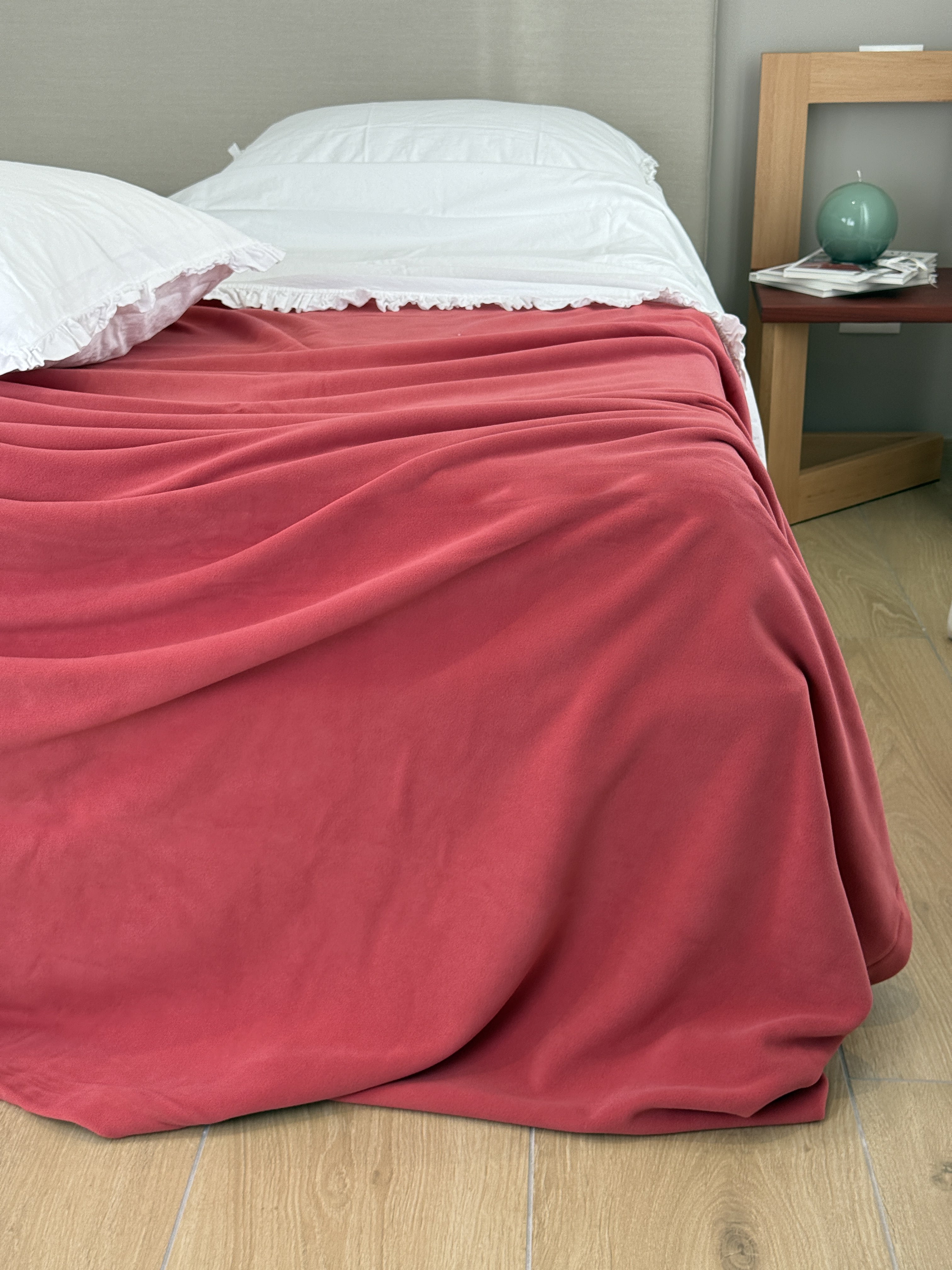 Coperta Pile Battuto ABBRACCIO Soggiorno Moreali Tessile Casa Plaid/Coperta 160 x 210 Melograno