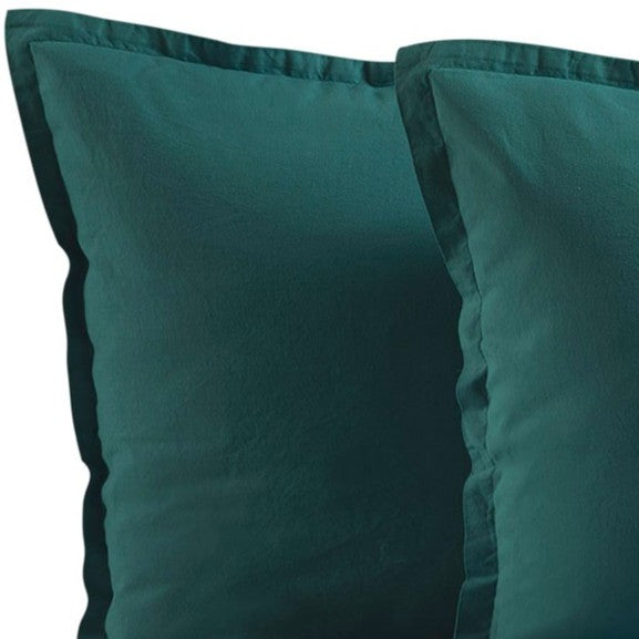 Coppia Federe Cotone No-Stiro ESSENZIALE Letto Moreali Tessile Casa 50 x 80 cm Ottanio