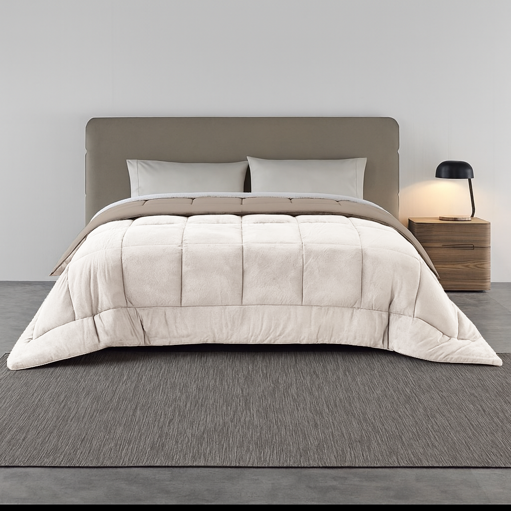 Trapunta Pelliccia Extra Soft COCCOLA Letto Moreali Tessile Casa Singolo 170 x 260 Seta