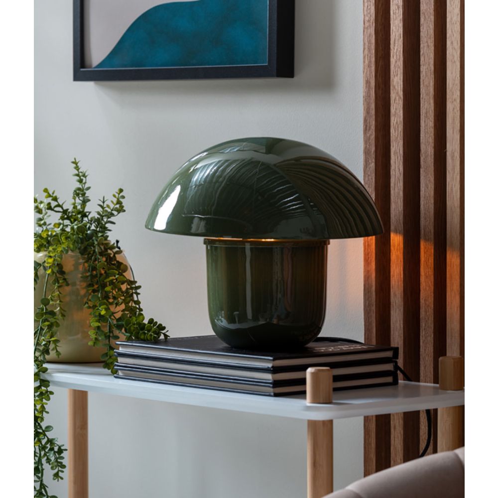 POPUP - Lampada Table Lamp FAT MUSHROOM Accessorio Present Time 25cm Jungle Green