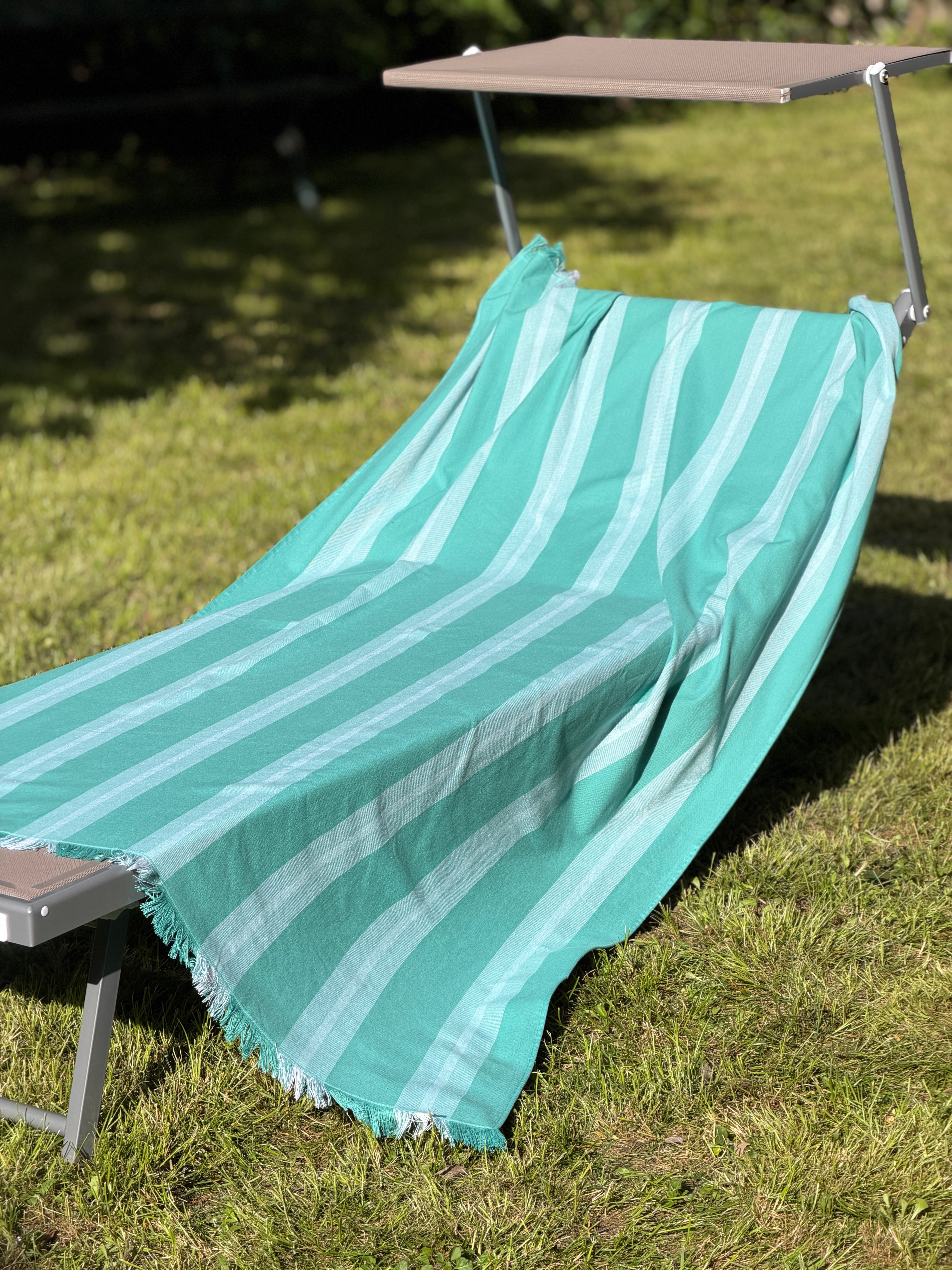 Telo Mare Spugna/Cotone RICCIONE Smeraldo Bagno Moreali Tessile Casa 100 x 180 Smeraldo