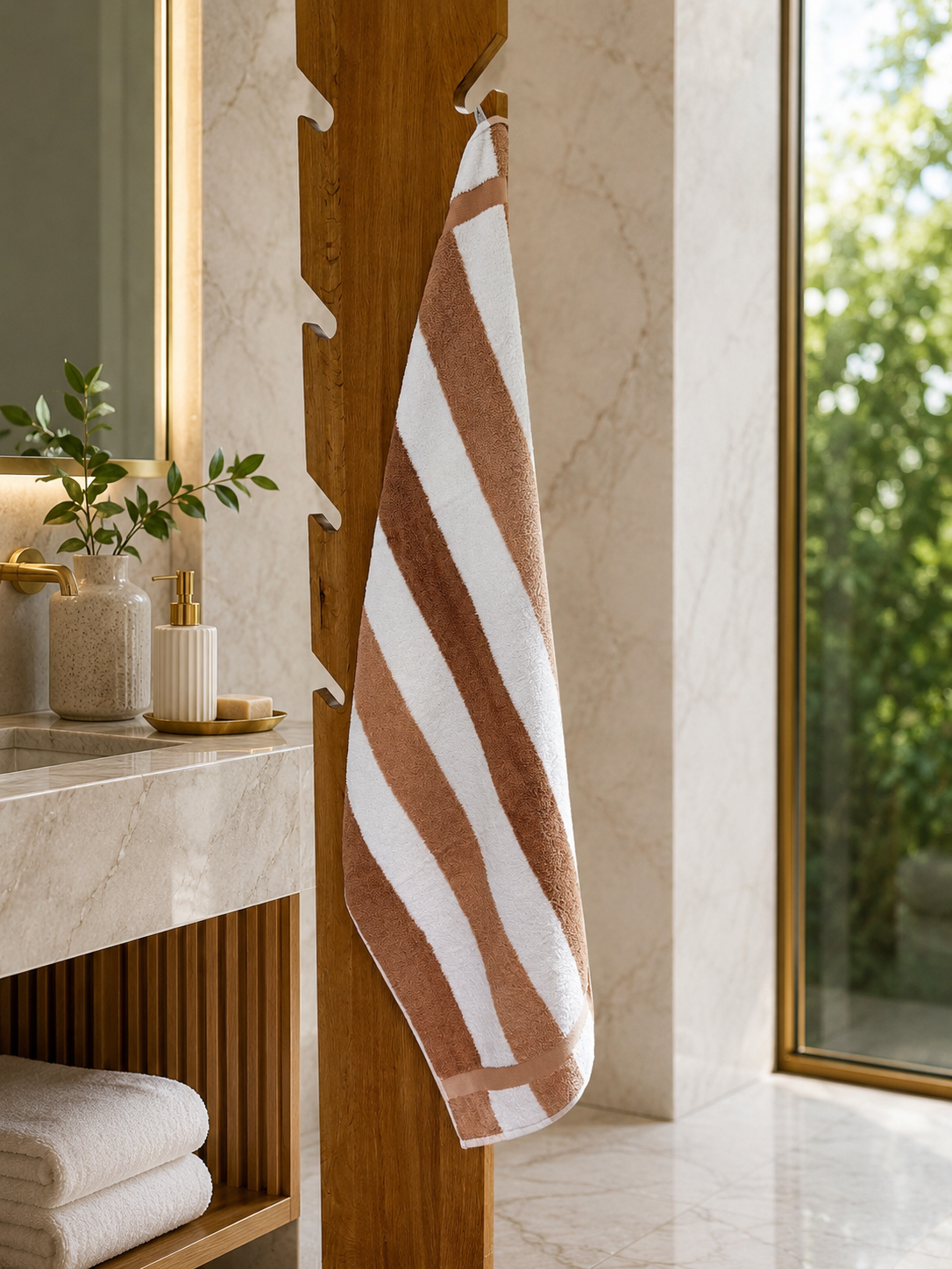 Asciugamano MAXI Cotone Americano Tinto Filo Bagno Moreali Tessile Casa