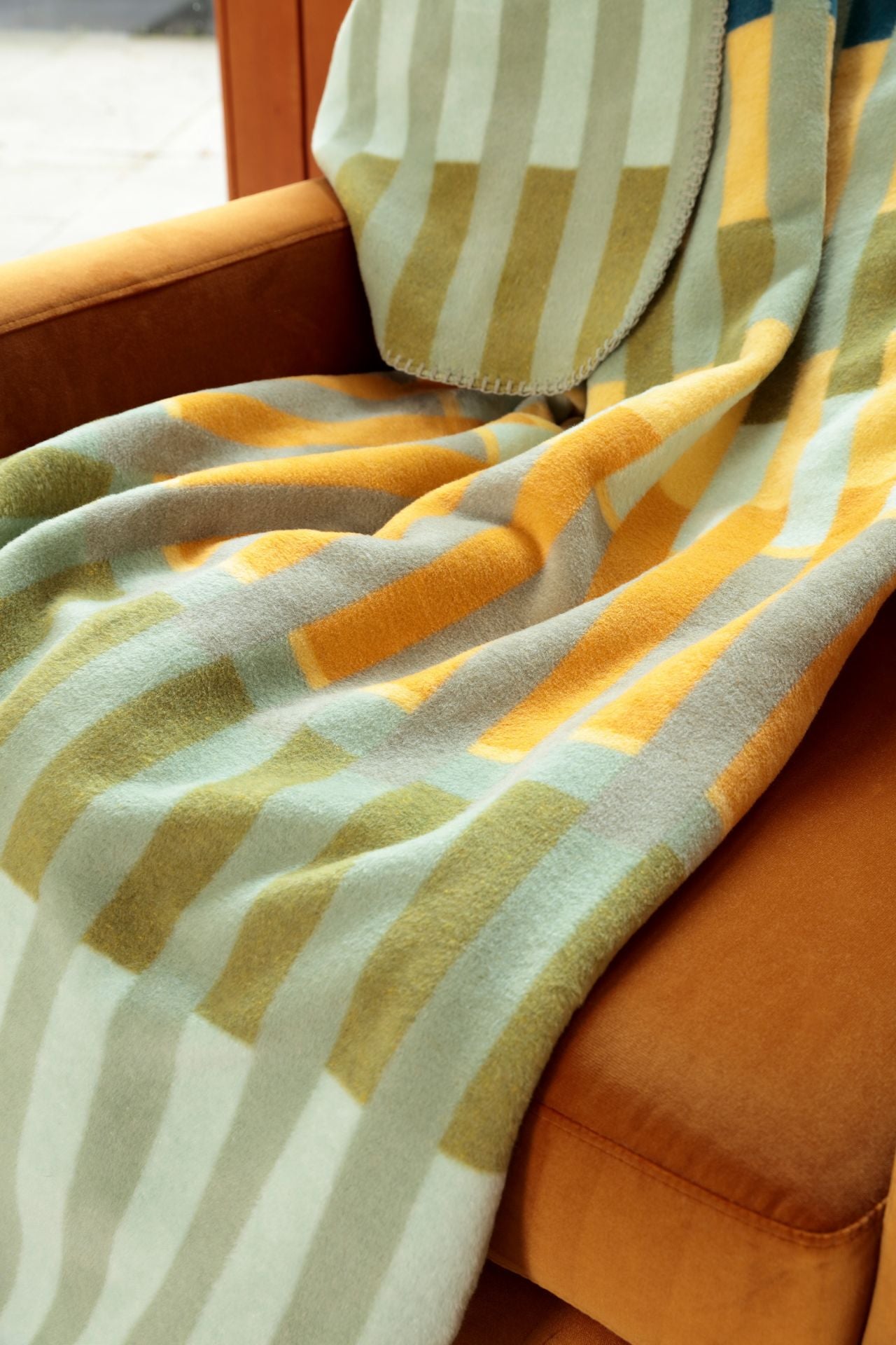 Plaid Caldo Cotone Lineup Green Soggiorno Borbo