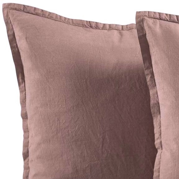 Coppia Federe Cotone No-Stiro ESSENZIALE Letto Moreali Tessile Casa 50 x 80 cm Rosa Tenue