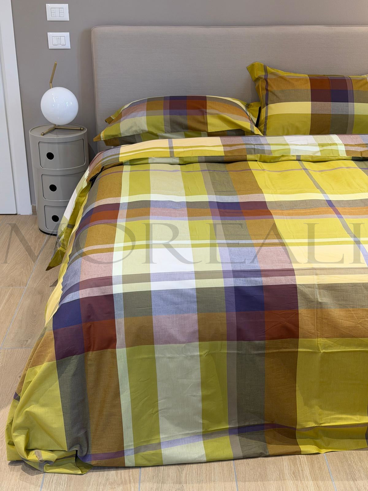 POPUP - Parure Copripiumino BOSSI Ocher Letto Bossi Matrimoniale Tinto Filo
