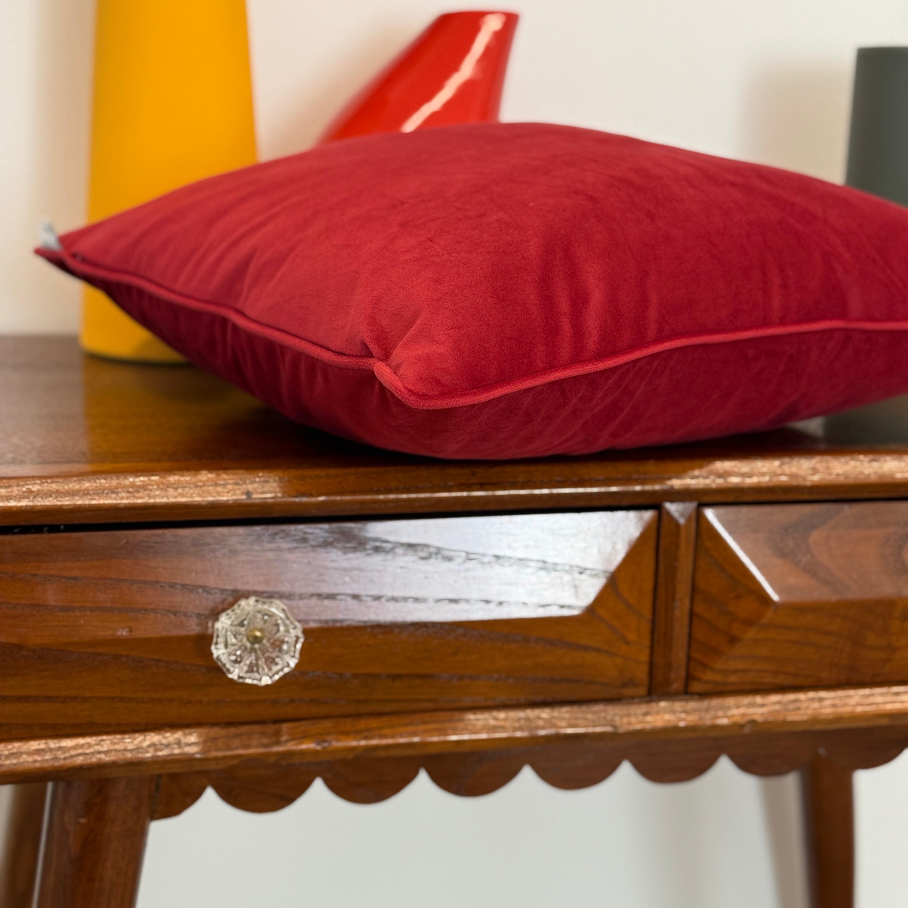 Fodera Cuscino Arredo Piping VELLUTO Made in Italy Soggiorno Moreali Tessile Casa