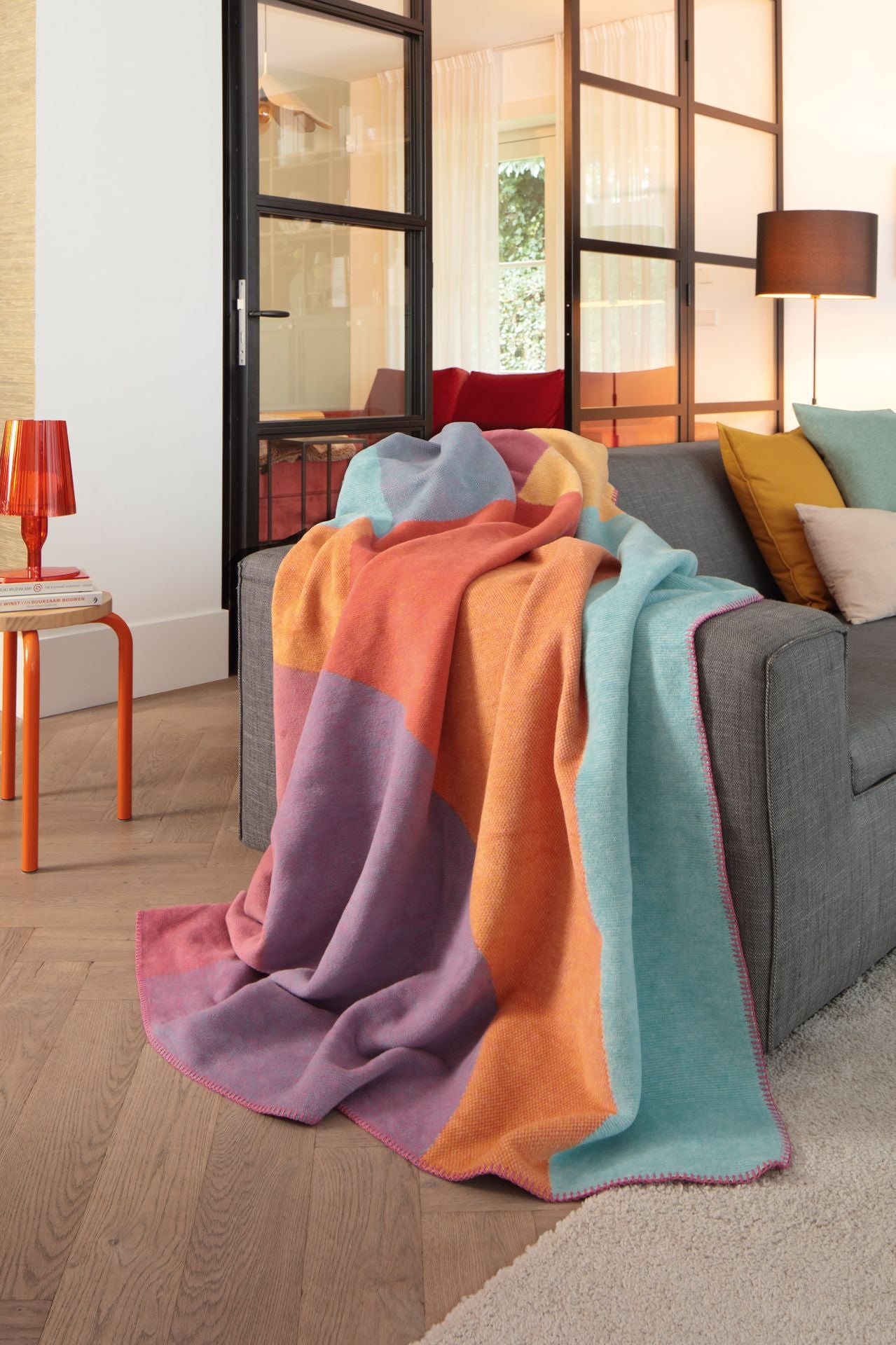 Plaid Caldo Cotone Lava Soggiorno Borbo 150 x 200 Arancio