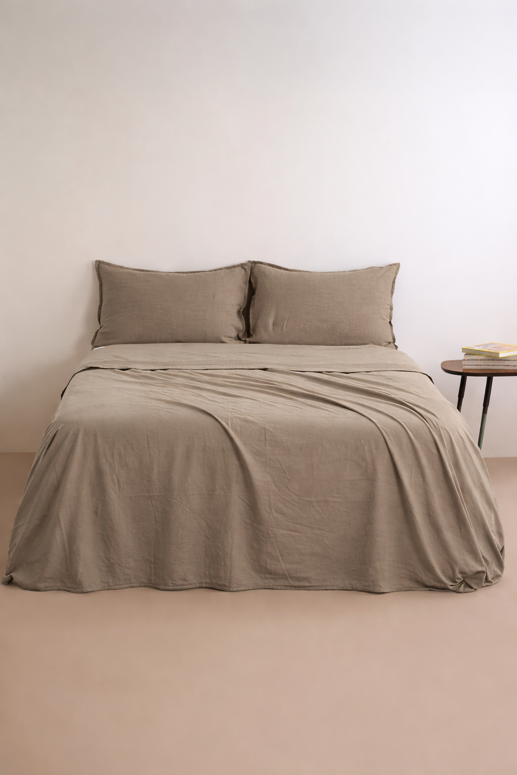 Parure Lenzuola No-Stiro NIRANO Letto Moreali Tessile Casa Matrimoniale Tortora