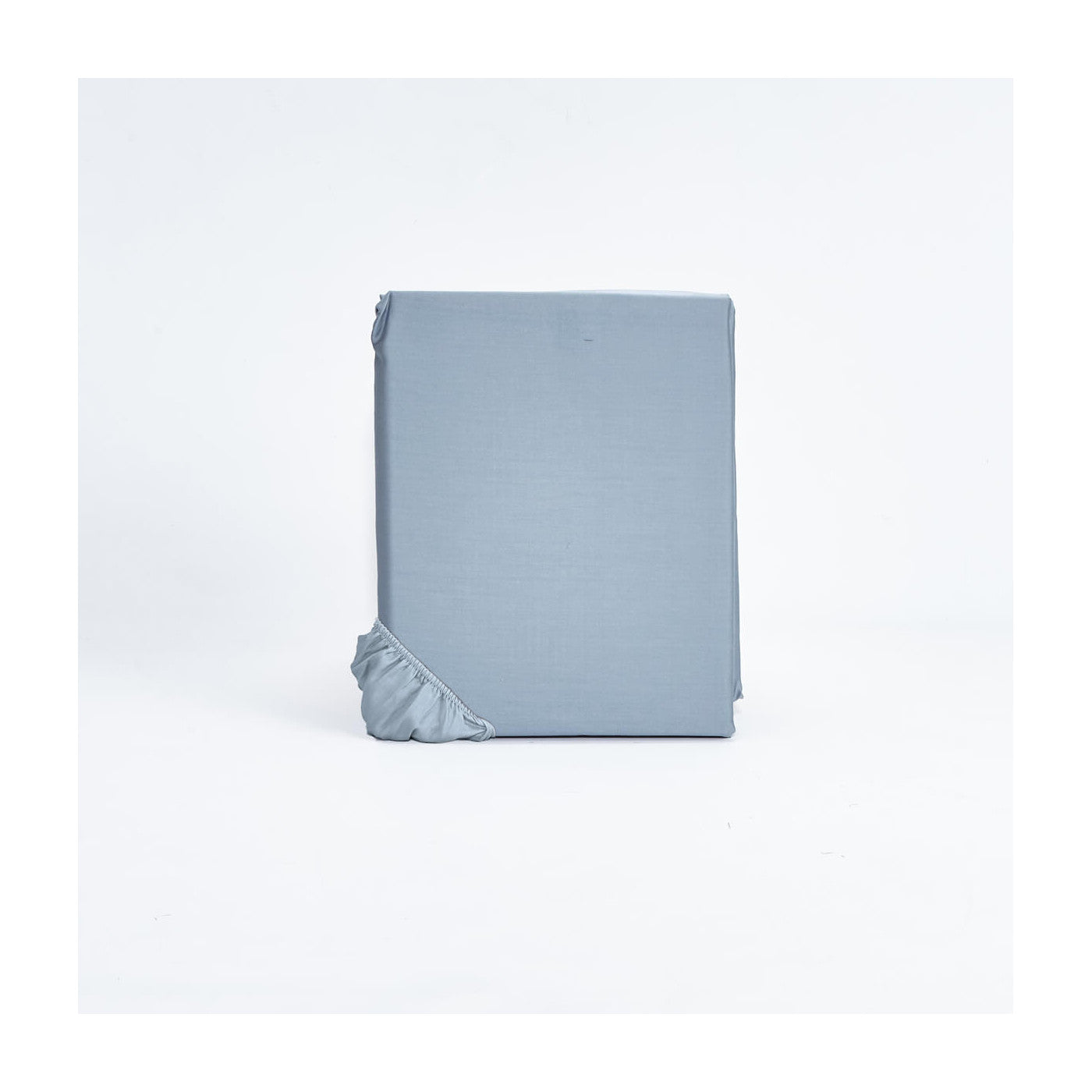 Sotto con Angoli Raso di Cotone Made in Italy Letto Moreali Tessile Casa Matrimoniale 160/180 x 200 Azzurro Polvere