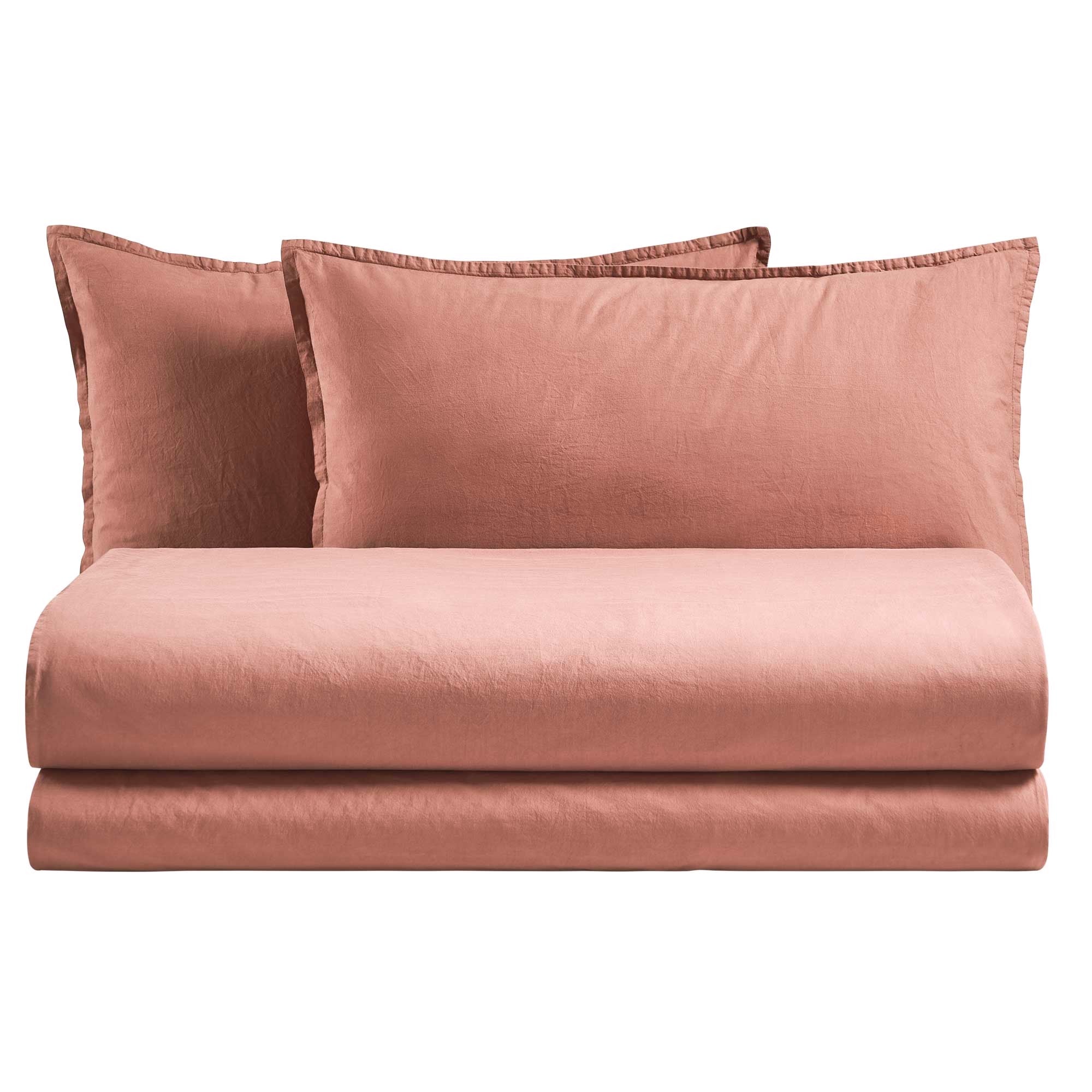 Parure Copripiumino Cotone No-Stiro ESSENZIALE Letto Moreali Tessile Casa Matrimoniale Fard