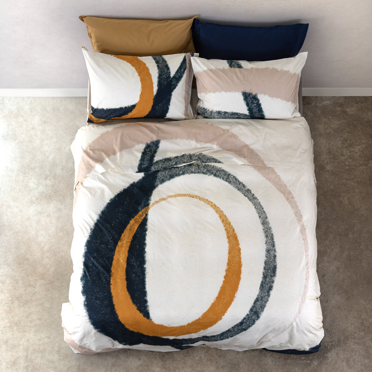 Completo Lenzuola Copriletto Flower Power 2648 Letto Cogal Matrimoniale Malto