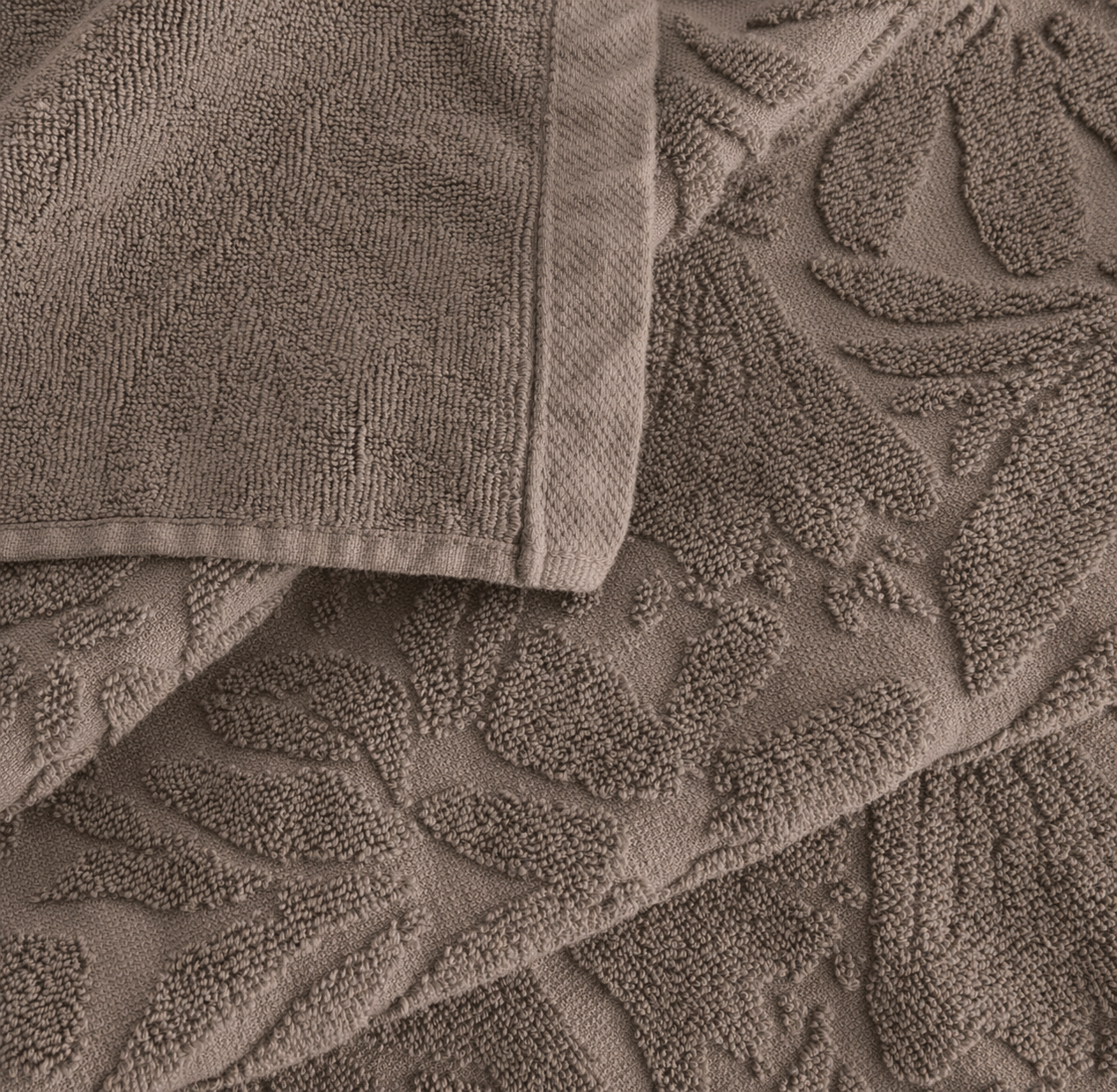Set Asciugamani Jacquard Tinto Capo FLOWERS Bagno Moreali Tessile Casa