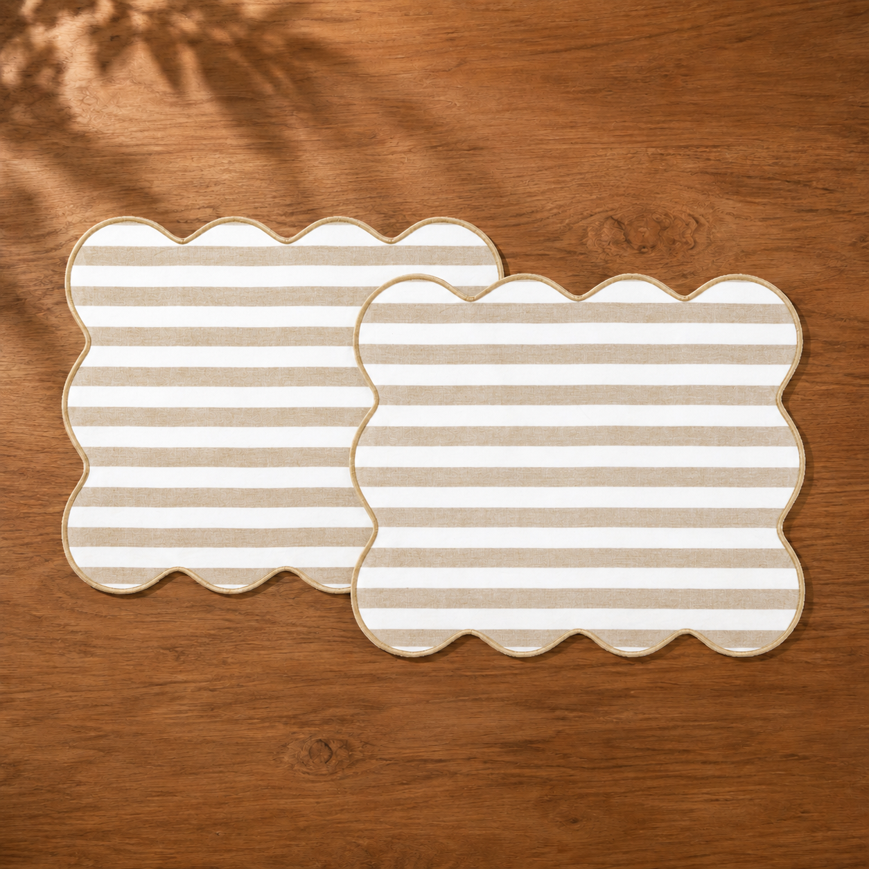 Set 2 Tovagliette EASY STRIPES Cucina Fazzini 35 x 45 Beige