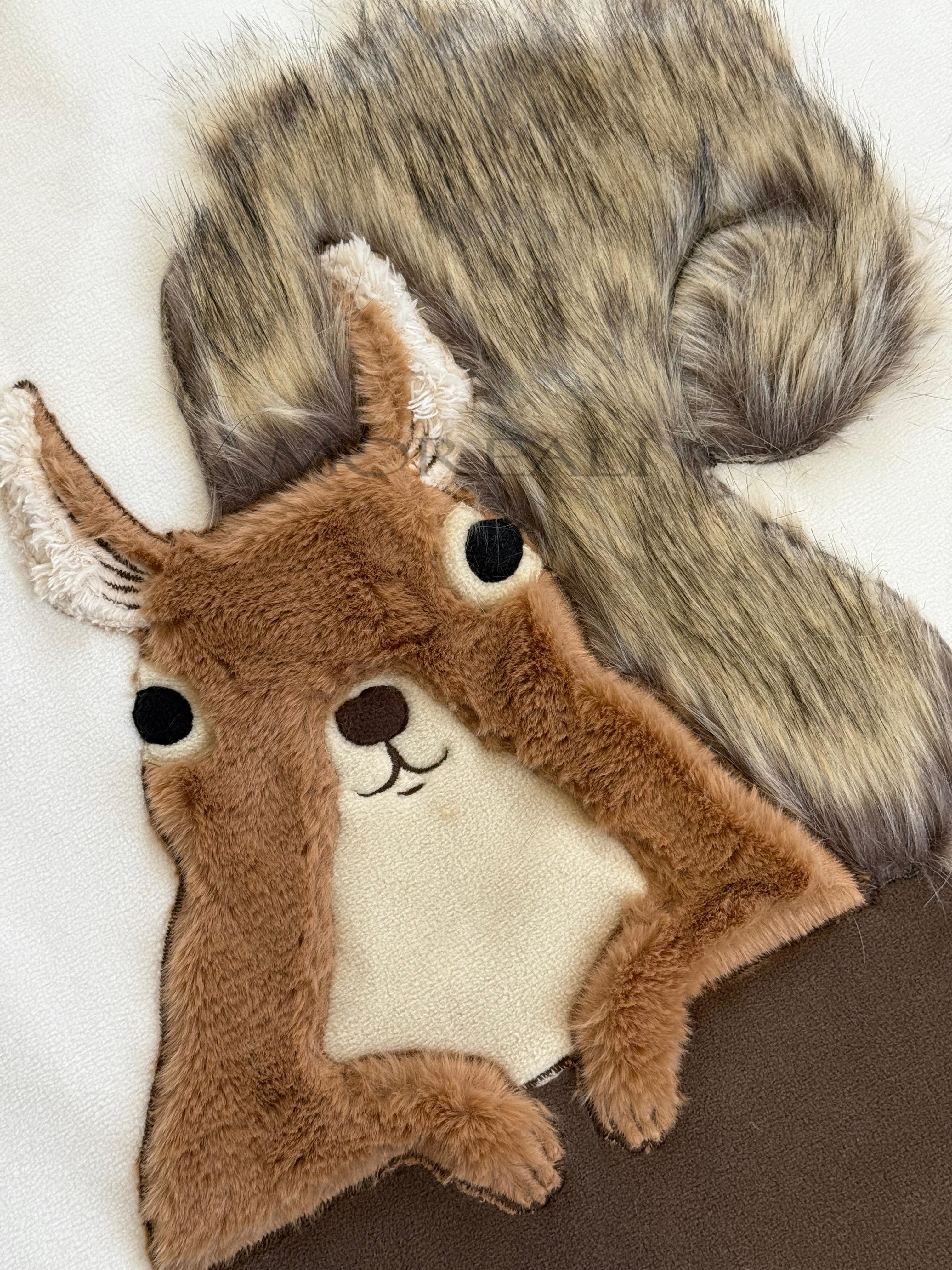 Plaid Pile Battuto Ricamato 'Scoiattolino' Soggiorno Maryplaid