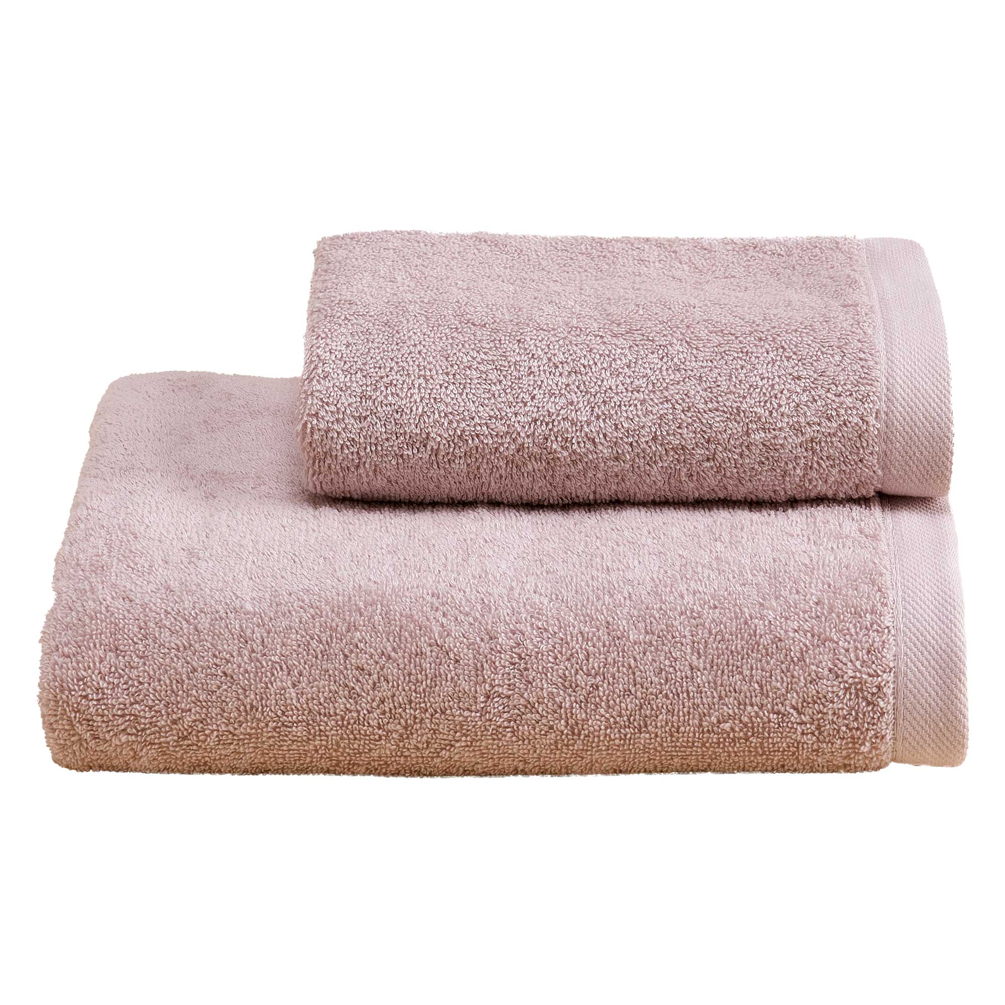 Set Asciugamani Soft CAREZZA Bagno Moreali Tessile Casa 60 x 110 / 40 x 60 Rosa Tenue