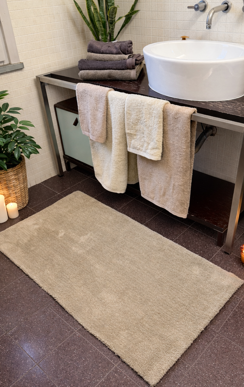 Tappeto Bagno/Camera Soft NUVOLA Bagno Moreali Tessile Casa 60 x 115 Lino