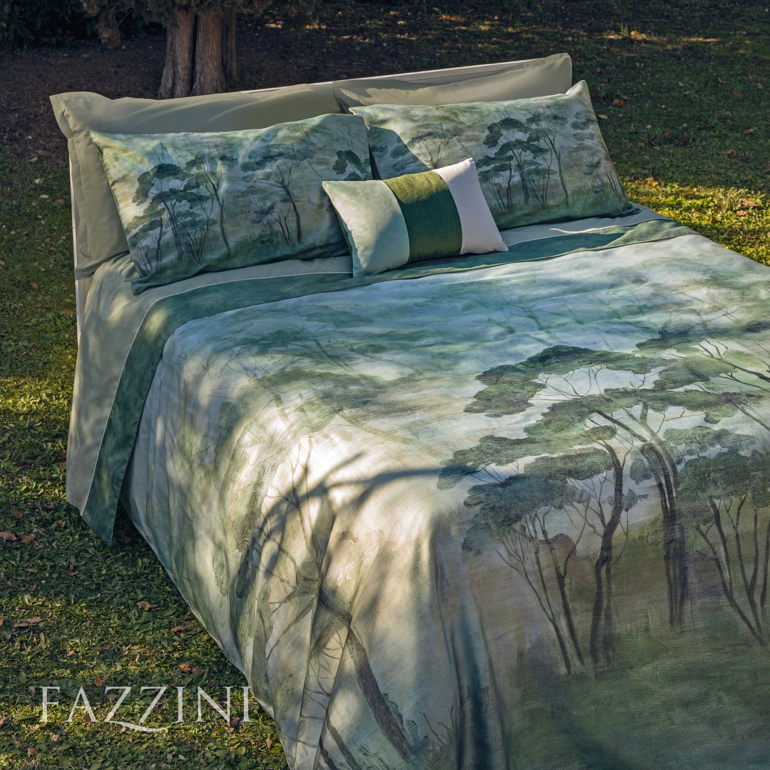 Completo Lenzuola Raso 300TC Nemora Letto Fazzini