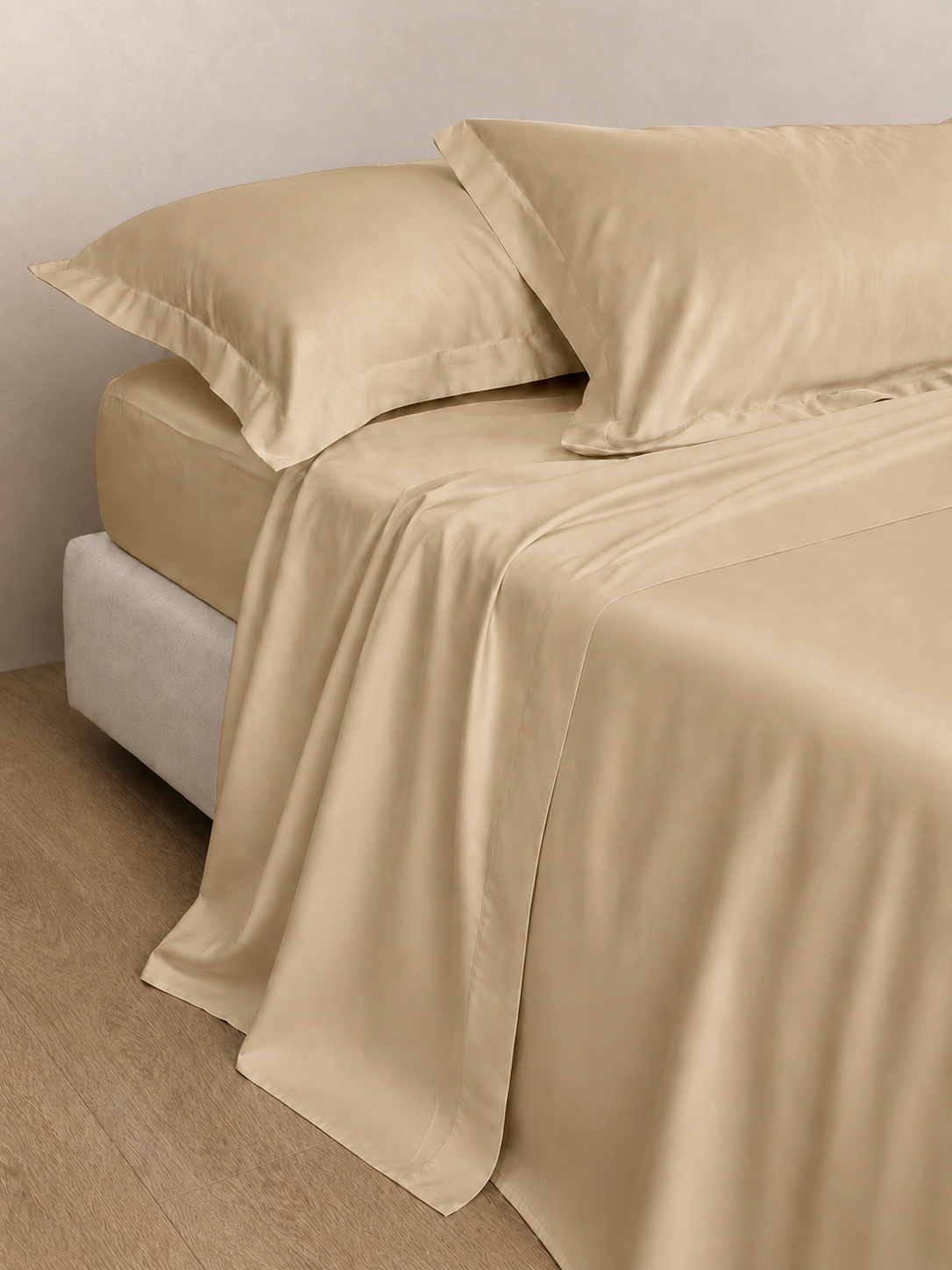 Completo Lenzuola Raso Cotone 300TC SATIN ELITE Letto Moreali Tessile Casa Matrimoniale Corda 192