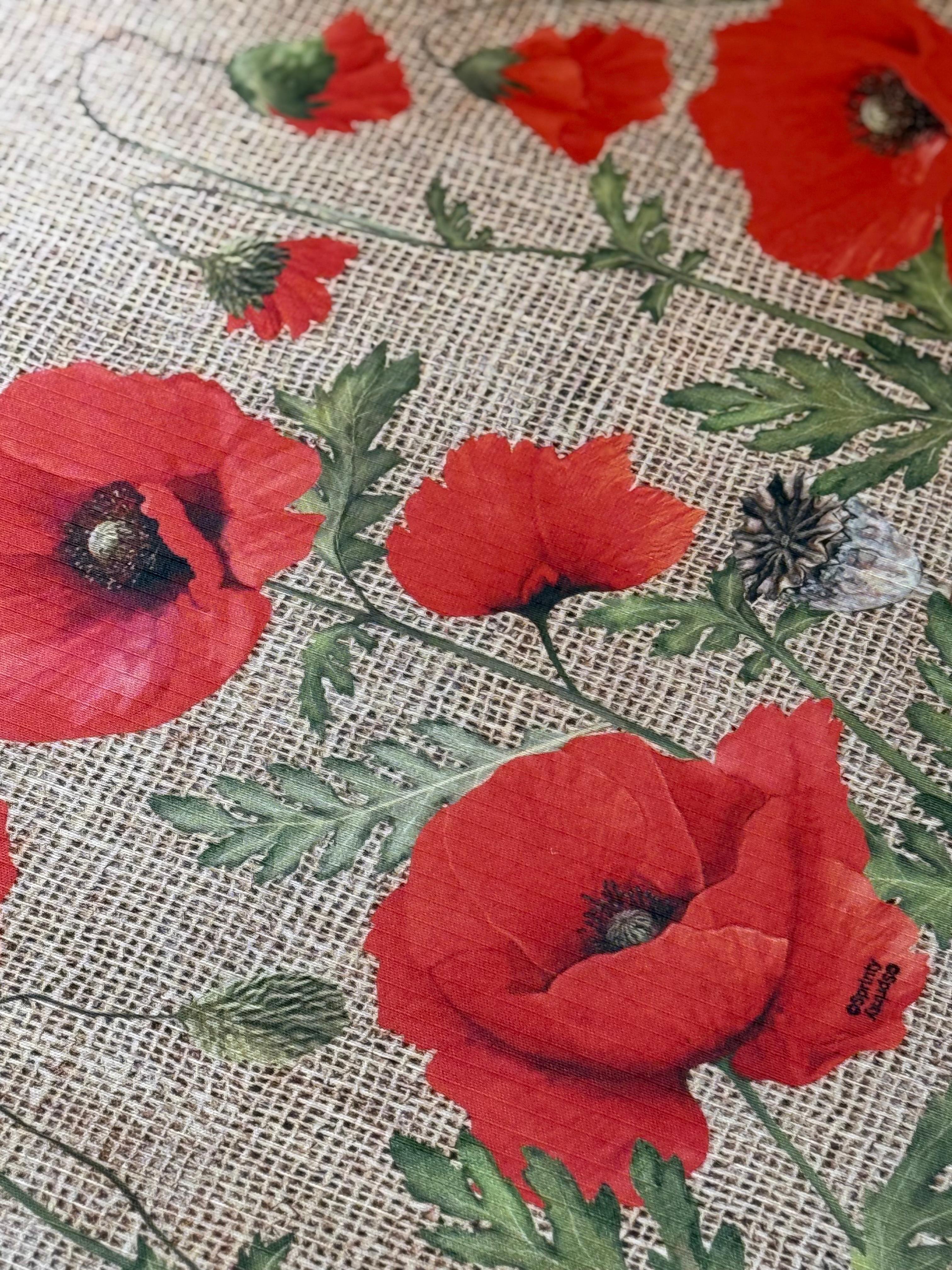 Tappeto Da Cucina al Metro Papaveri Soggiorno Moreali Tessile Casa