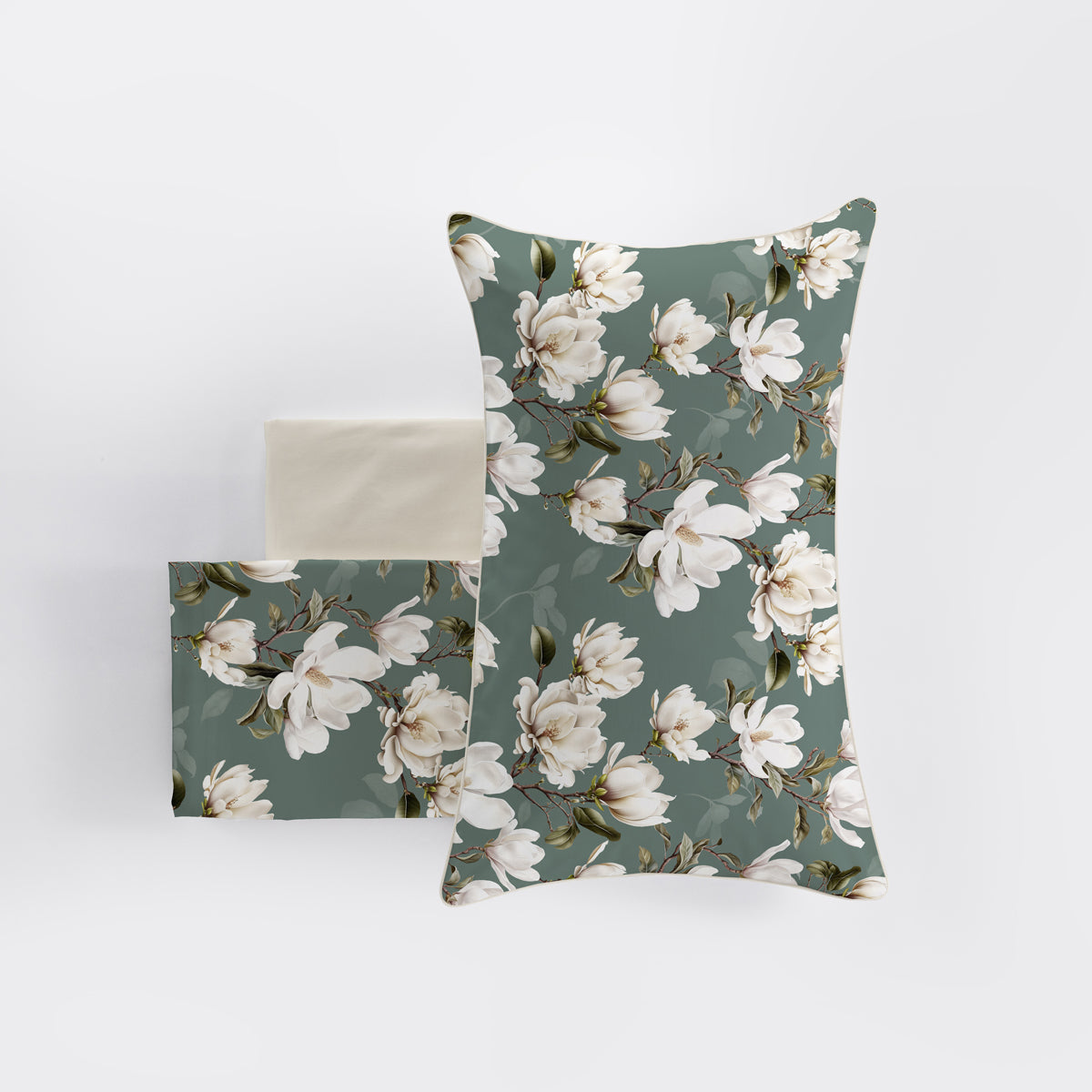 Completo Lenzuola Copriletto Raso LAVINIA Letto Galizzi Matrimoniale Verde
