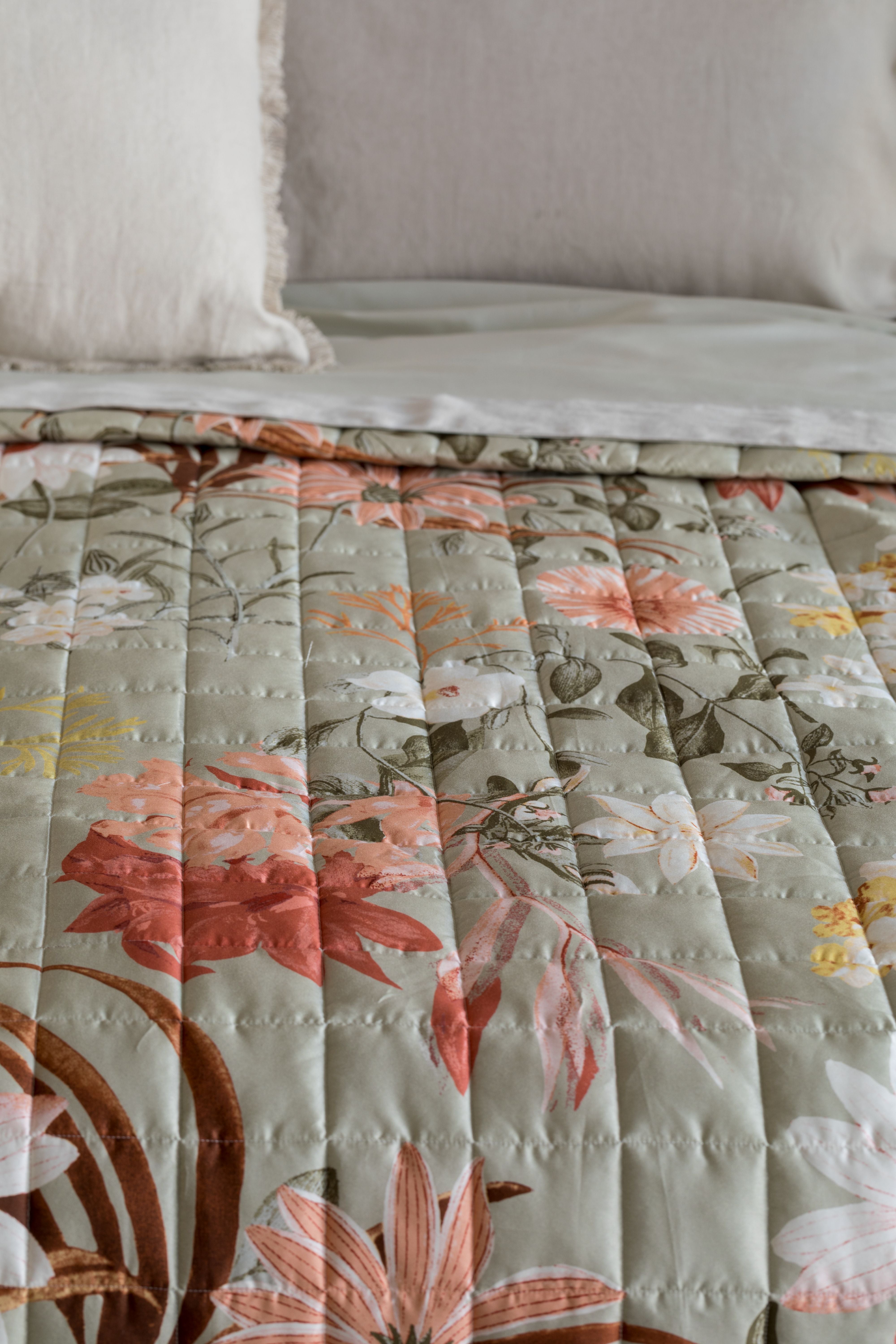 Trapuntino in Raso 300TC Stampa Digitale HEATHER Letto Reevèr