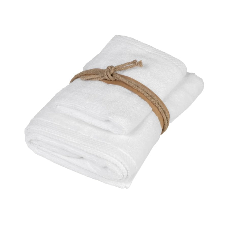 Coppia Asciugamani Square Bagno Fazzini 60 x 110 / 40 x 60 Bianco