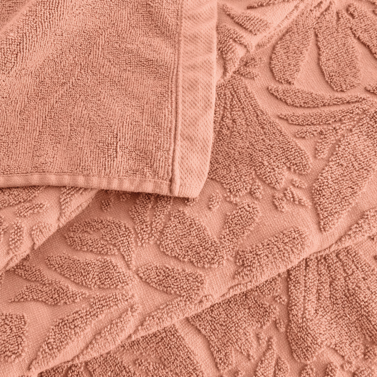 Set Asciugamani Jacquard Tinto Capo FLOWERS Bagno Moreali Tessile Casa