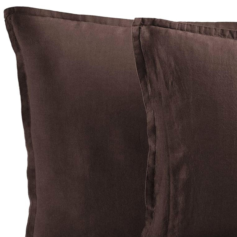 Coppia Federe Cotone No-Stiro ESSENZIALE Letto Moreali Tessile Casa 50 x 80 cm Cacao