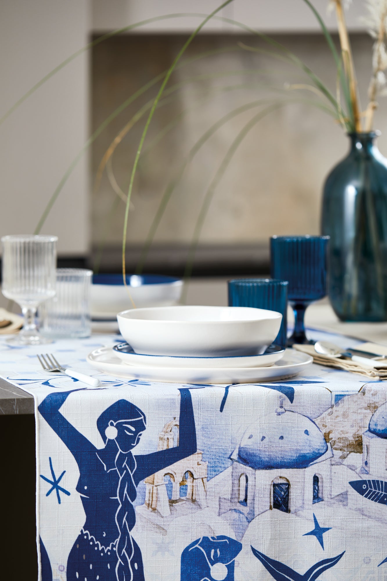 Tovaglia Antimacchia Morbida Stampata Vagabonda Cucina Maison Sucrée