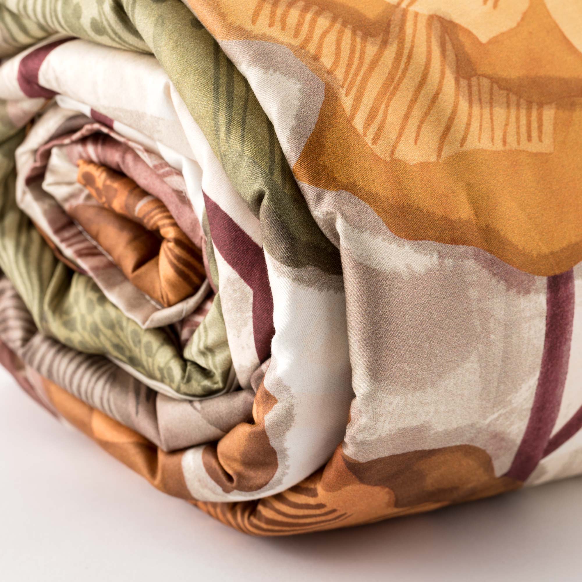 Parure Copripiumino Raso 300TC Stampa Digitale Keira Letto Reevèr