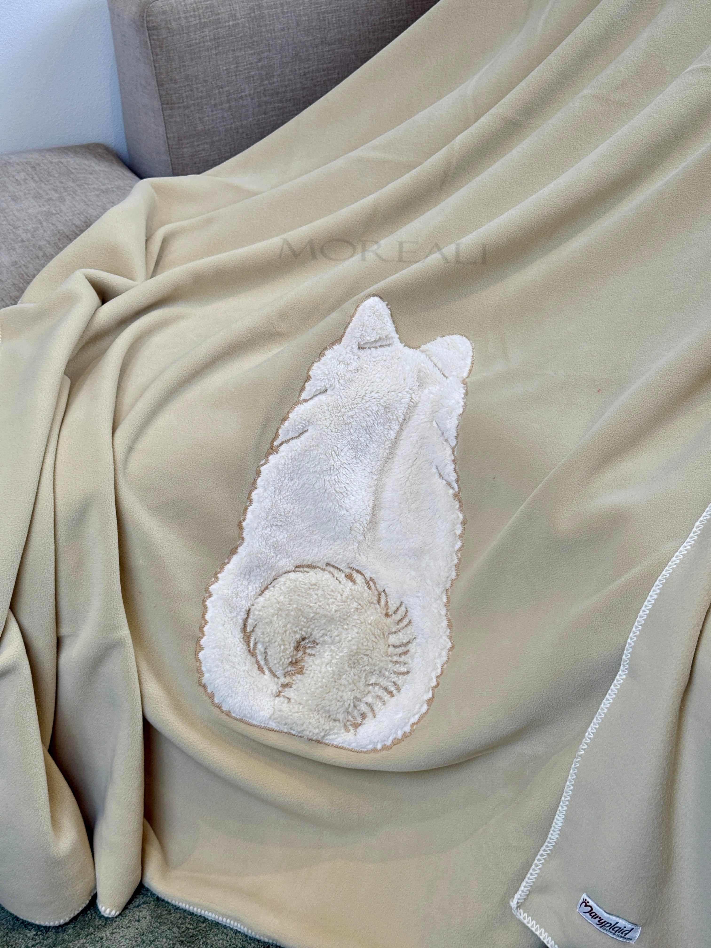 Plaid Pile Battuto Ricamato 'Volpino' Soggiorno Maryplaid