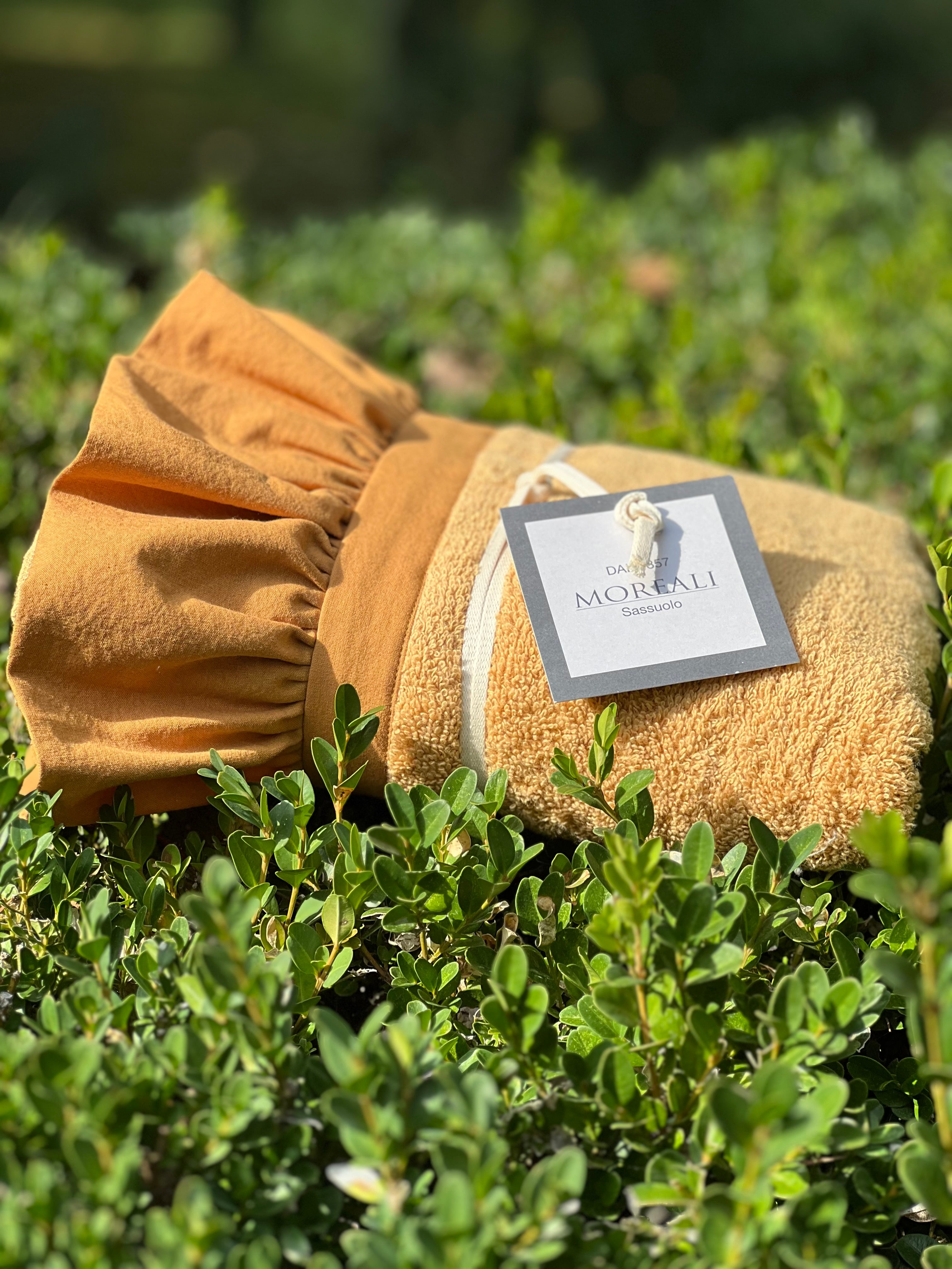 Set Asciugamani Frappa Bagno Moreali Tessile Casa 60 x 100 / 40 x 60 Ambra