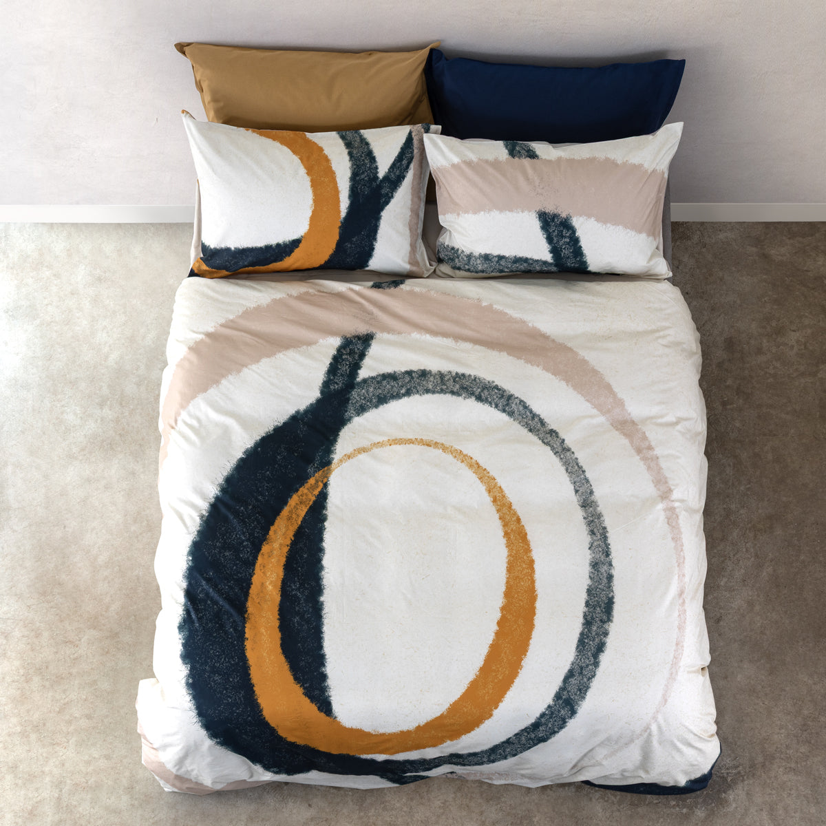 Parure Copripiumino Double Flower Power 2648 Letto Cogal Matrimoniale Malto