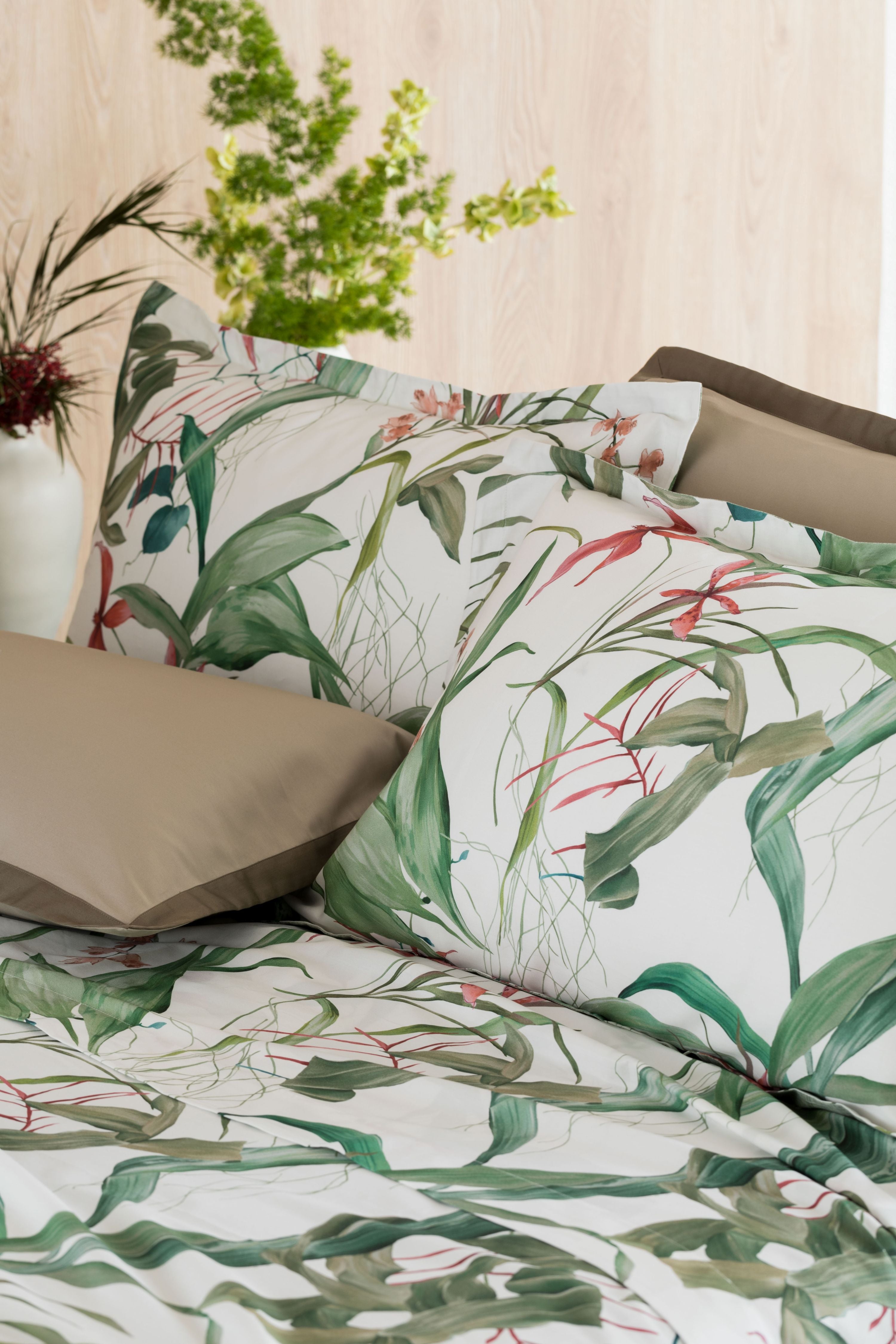 Completo Lenzuola Copriletto Raso 300TC Stampa Digitale PREZIOSA Letto Reevèr