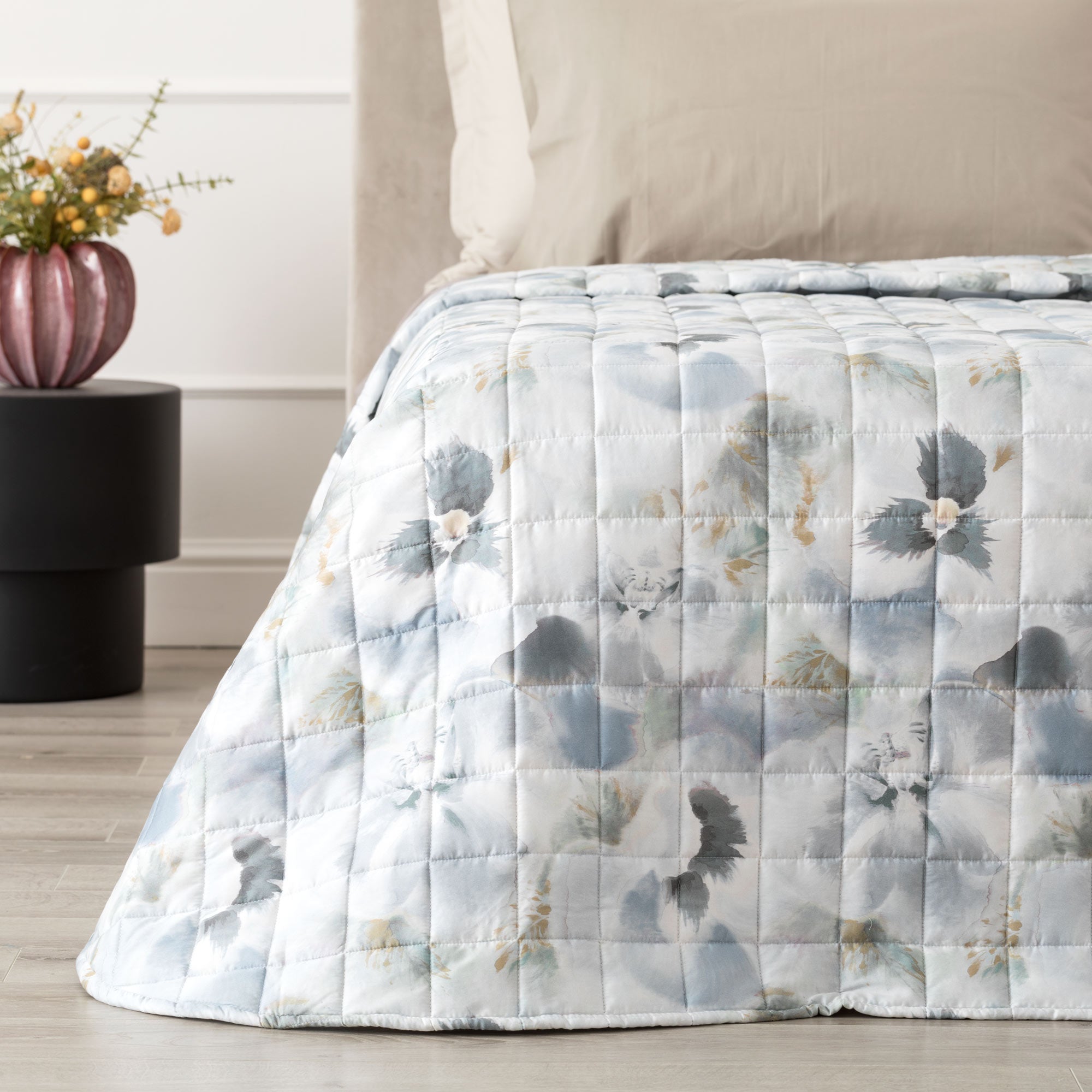 Trapuntino in Raso 300TC Stampa Digitale AMIRA Letto Reevèr Matrimoniale Onice